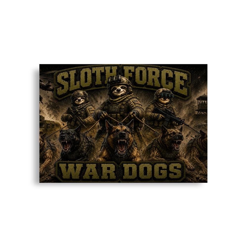 DDMaGee's Sloth Force War Dogs Poster