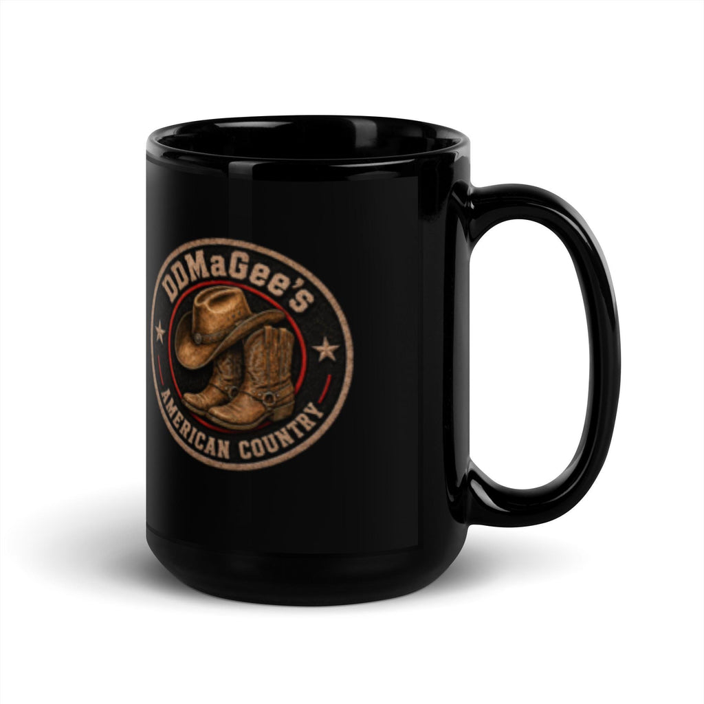 DDMagee's American Country Black Glossy Mug