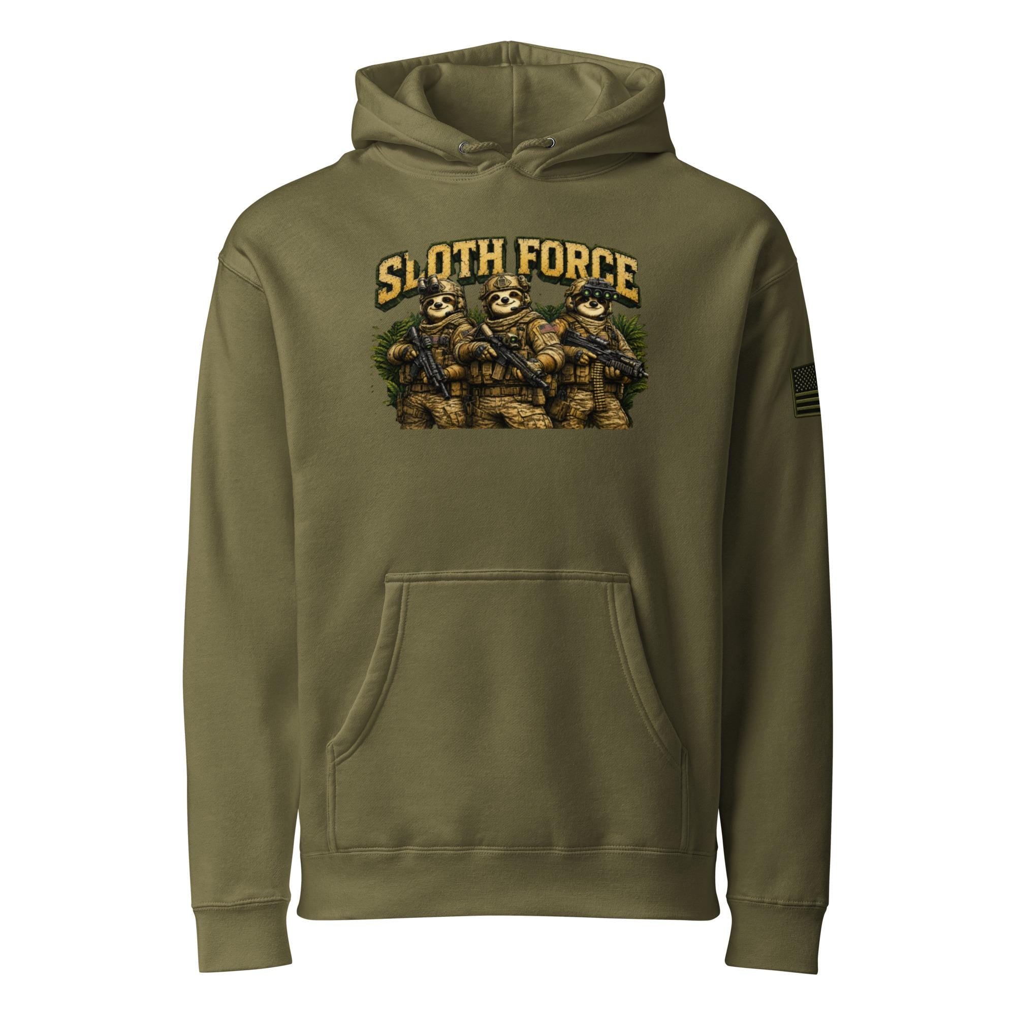 Sloth Force Unisex Heavyweight Hooded Sweatshirt | Independent Trading Co. IND4000