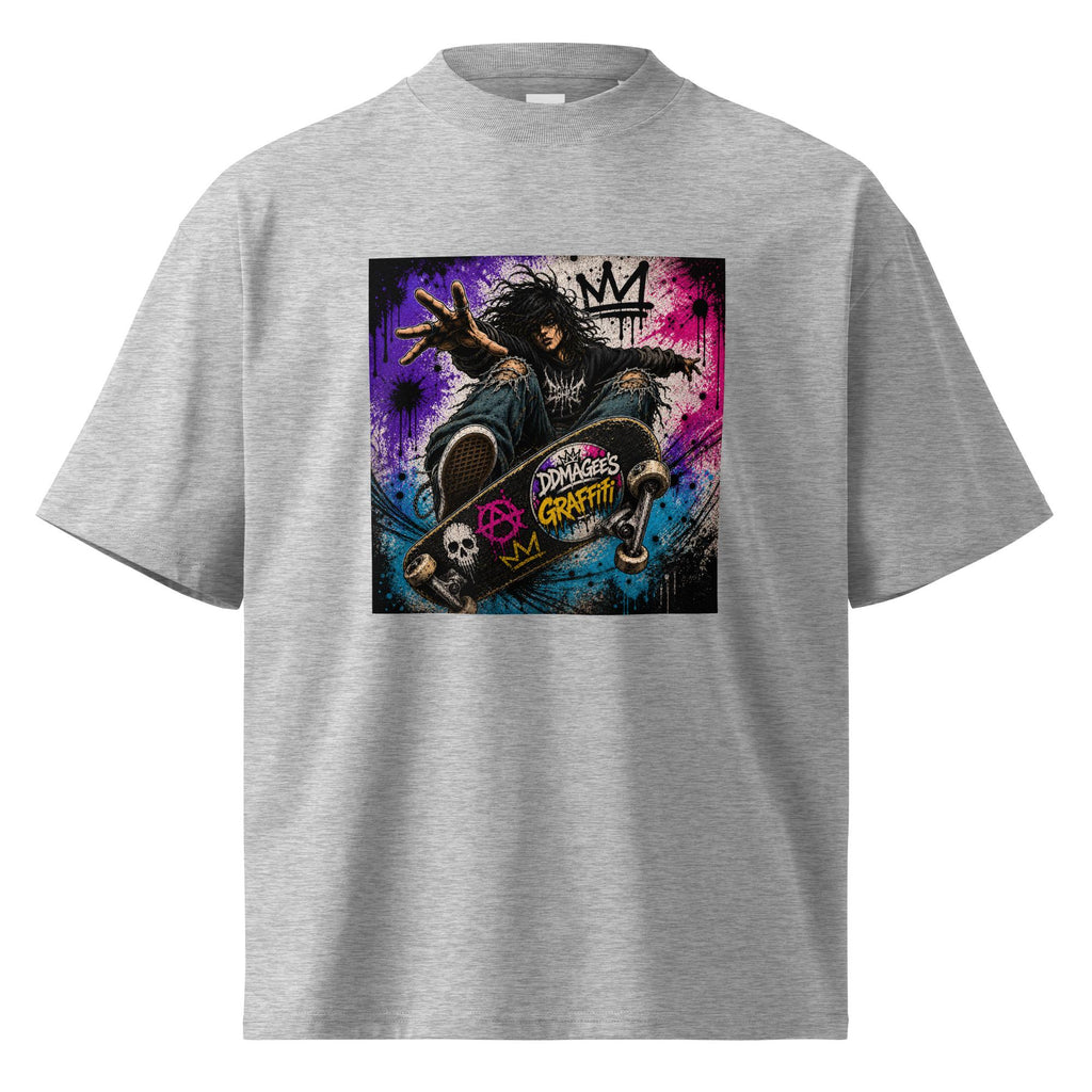 DDMaGee's Graffiti Unisex organic oversized high neck t-shirt