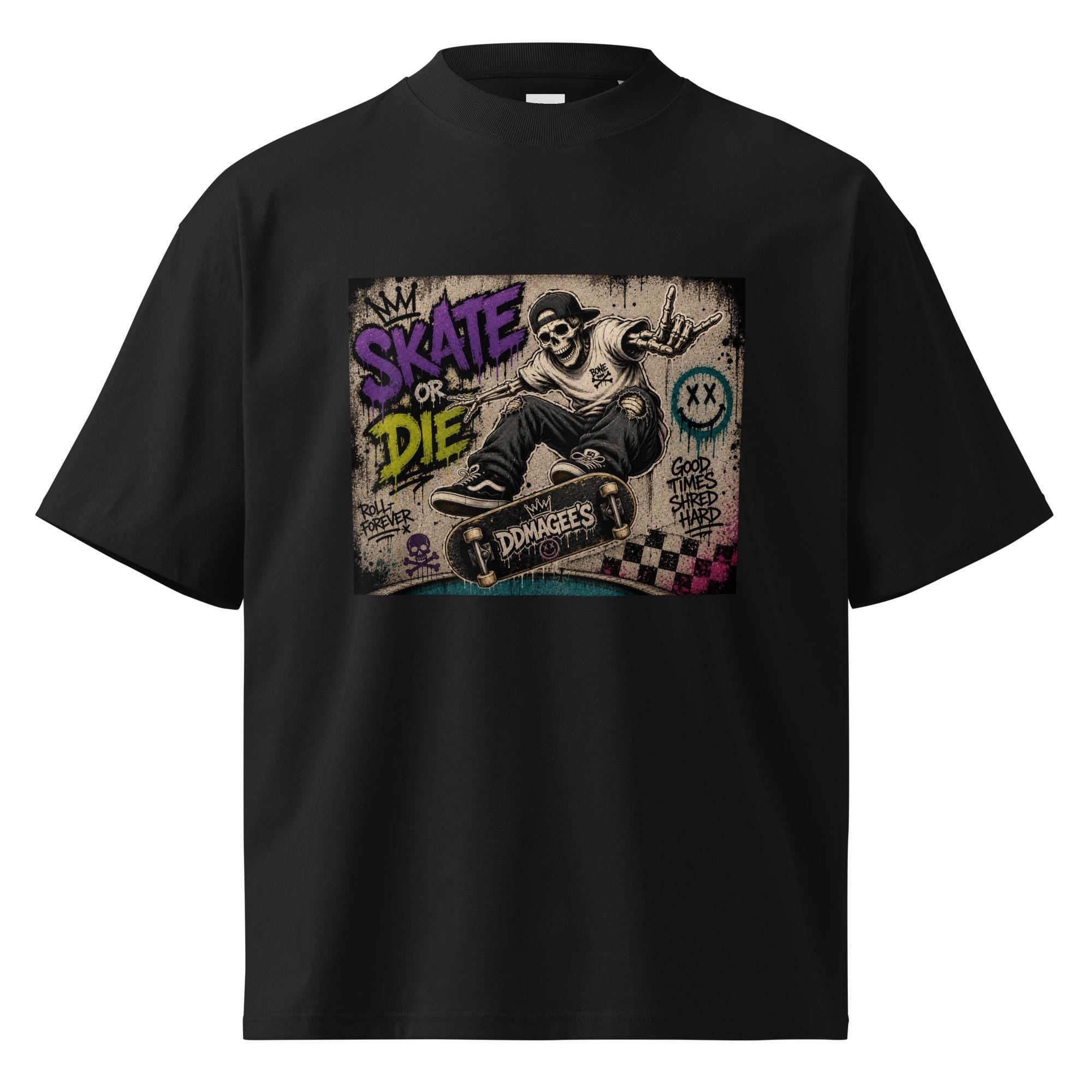 DDMaGee's Graffiti Unisex organic oversized high neck t-shirt