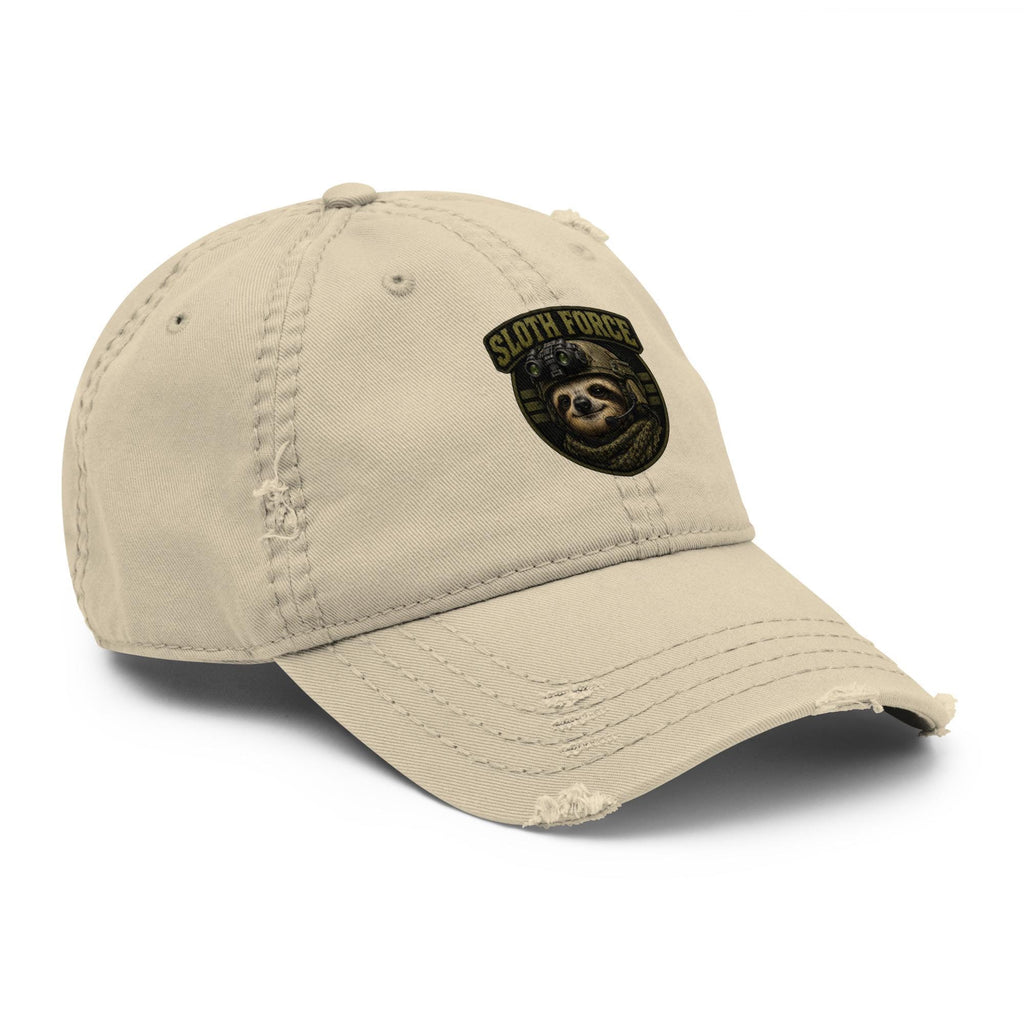 Sloth Force Distressed Dad Hat