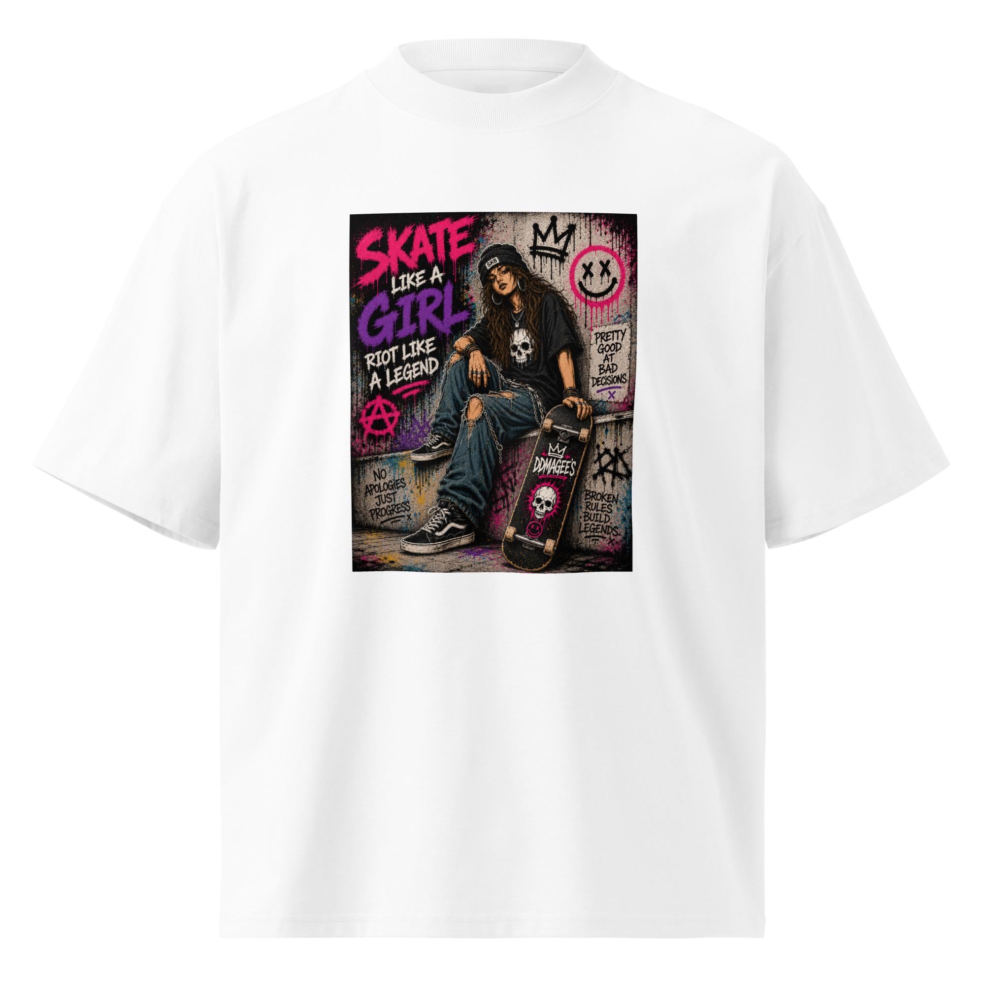 DDMaGee's Graffiti Unisex organic oversized high neck t-shirt