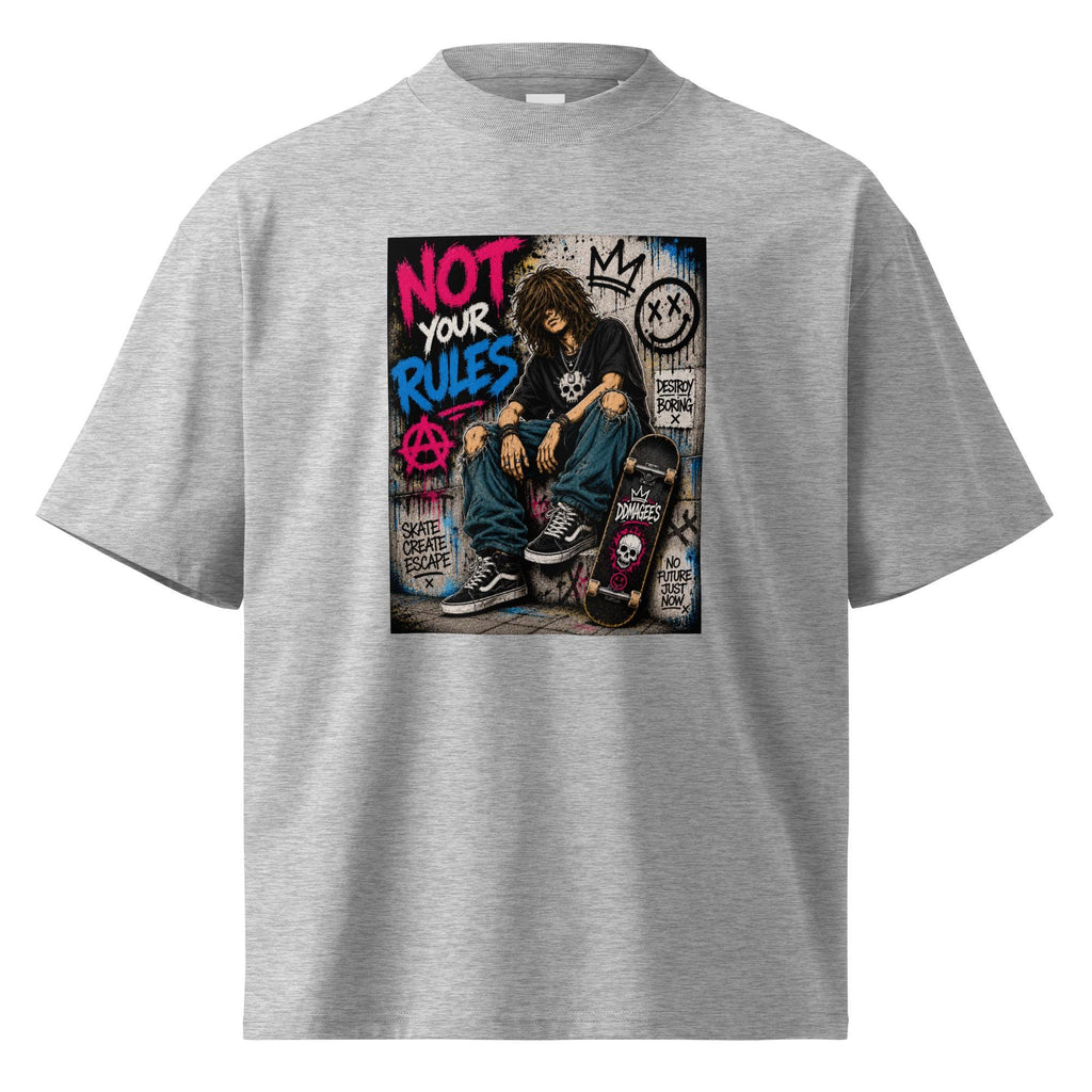 DDMaGee's Graffiti Unisex organic oversized high neck t-shirt