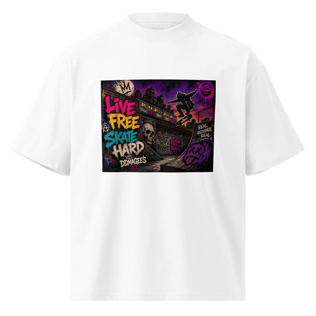 DDMaGee's Graffiti Unisex organic oversized high neck t-shirt