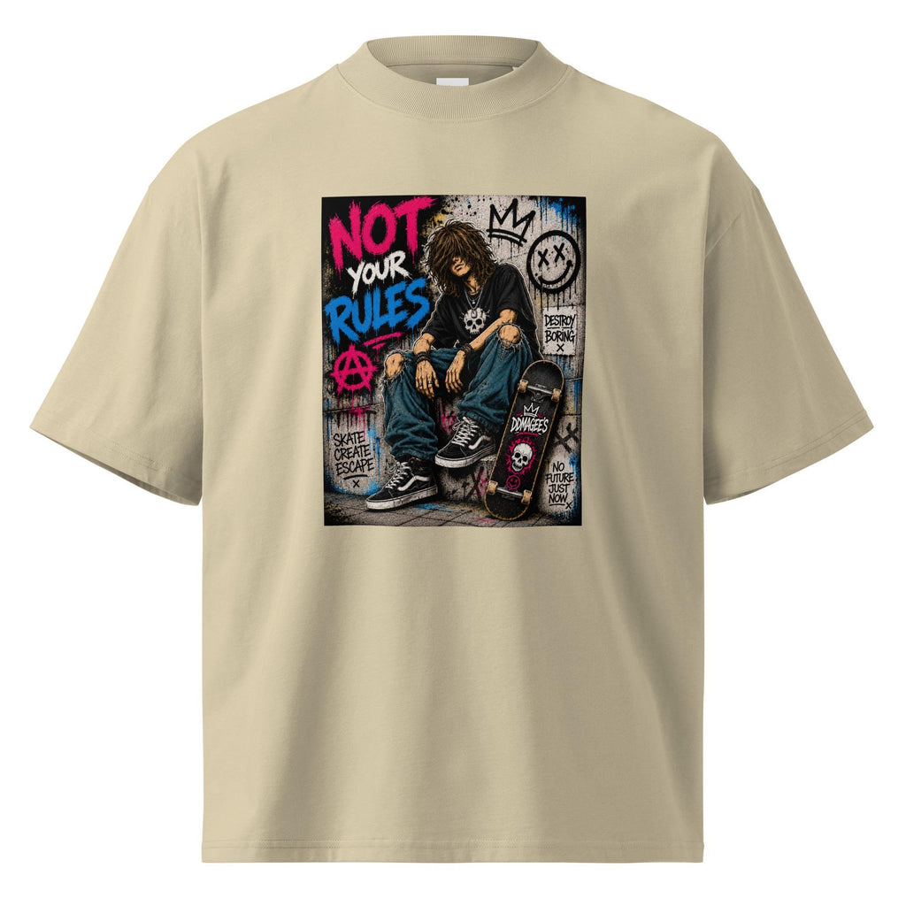 DDMaGee's Graffiti Unisex organic oversized high neck t-shirt