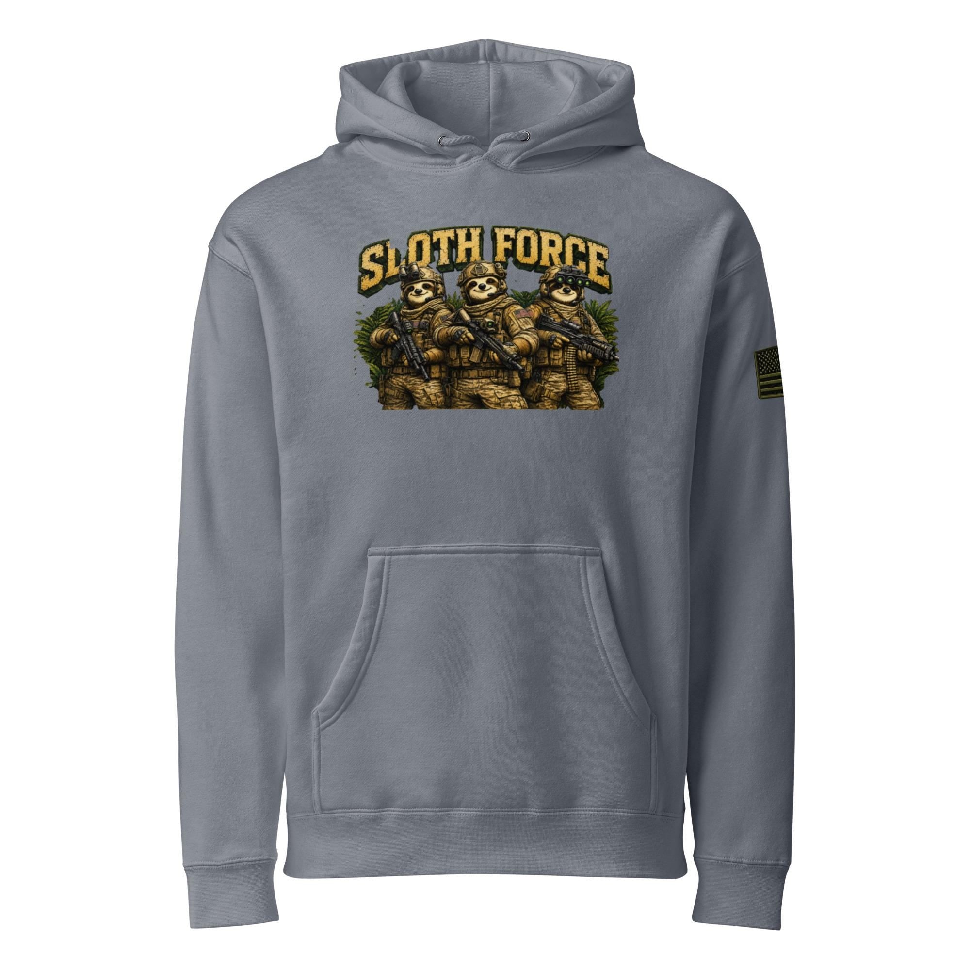 Sloth Force Unisex Heavyweight Hooded Sweatshirt | Independent Trading Co. IND4000