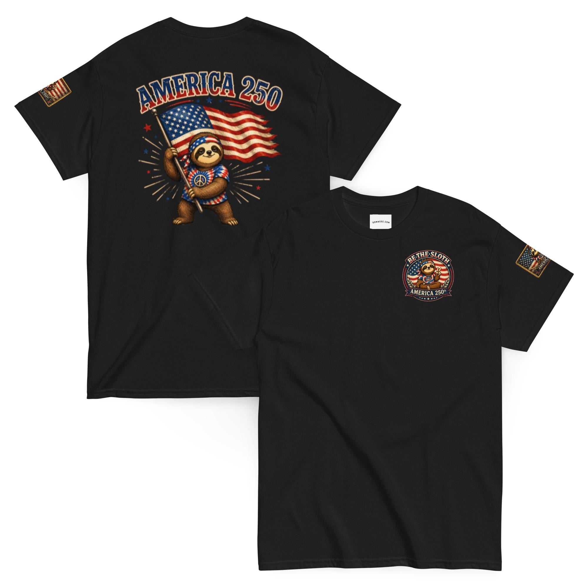 Be The Sloth America's 250 Flag Unisex classic tee