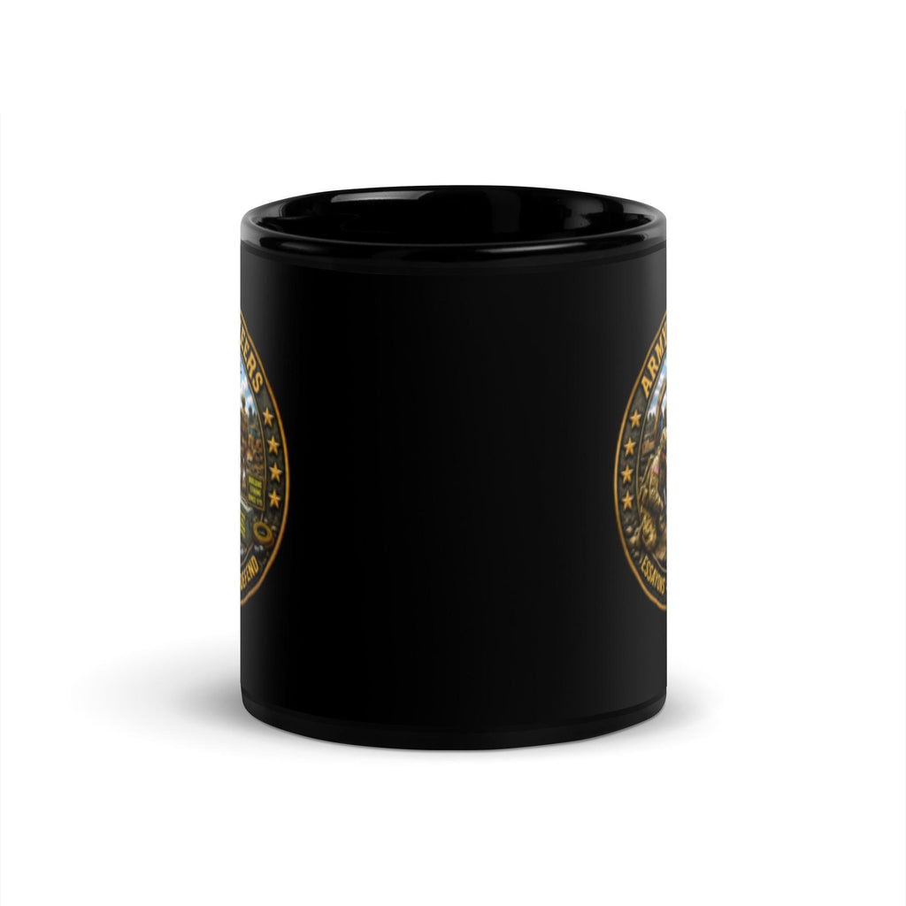 Army Engineers Black Glossy Mug