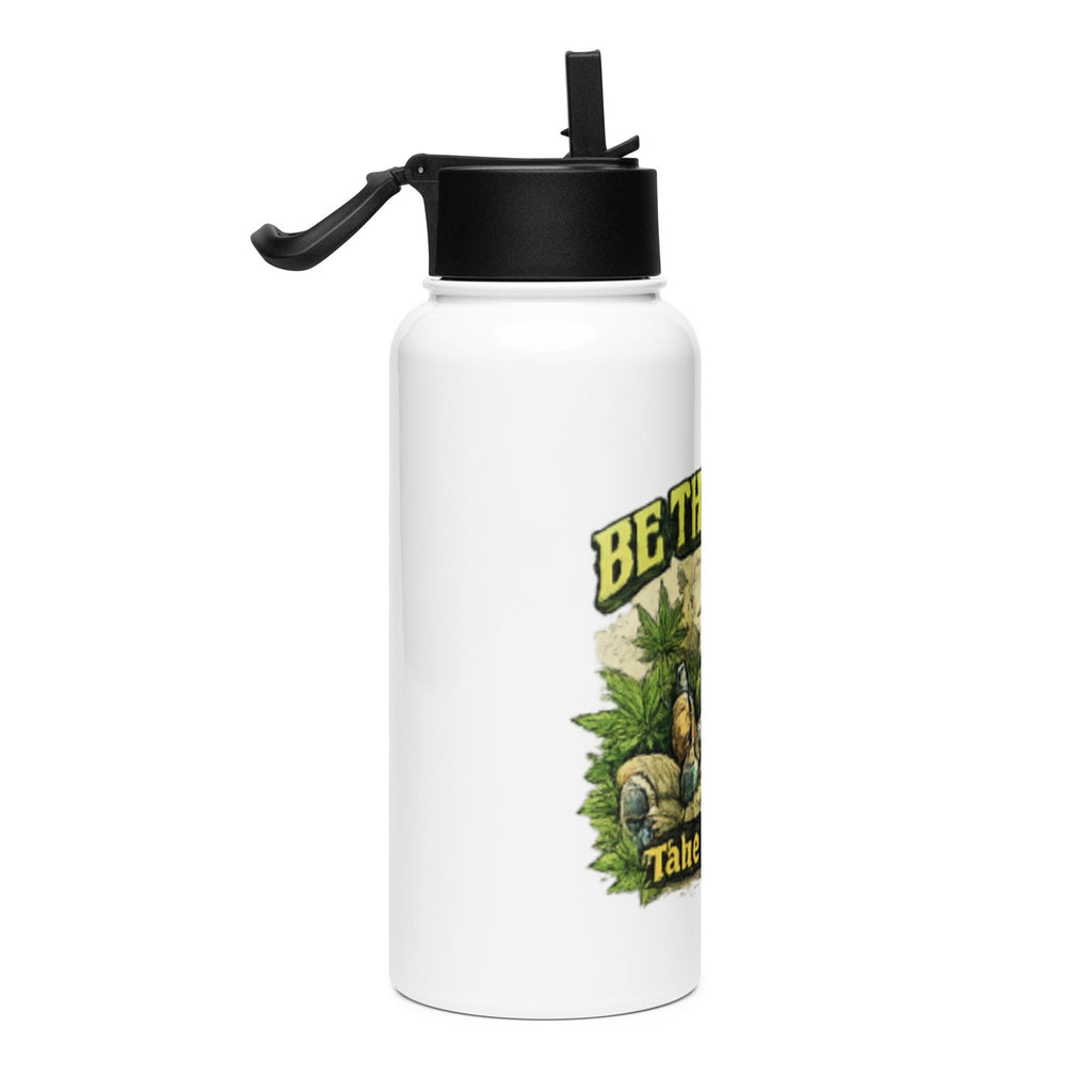 Be The Sloth Take It Easy Stainless steel water bottle with a straw lid