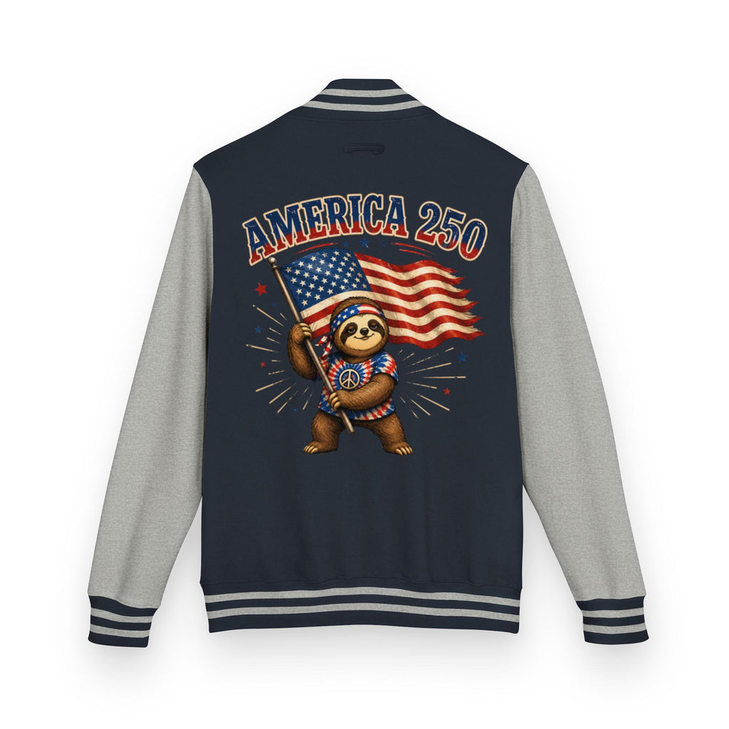 Be The Sloth America 250 Heavyweight letterman jacket