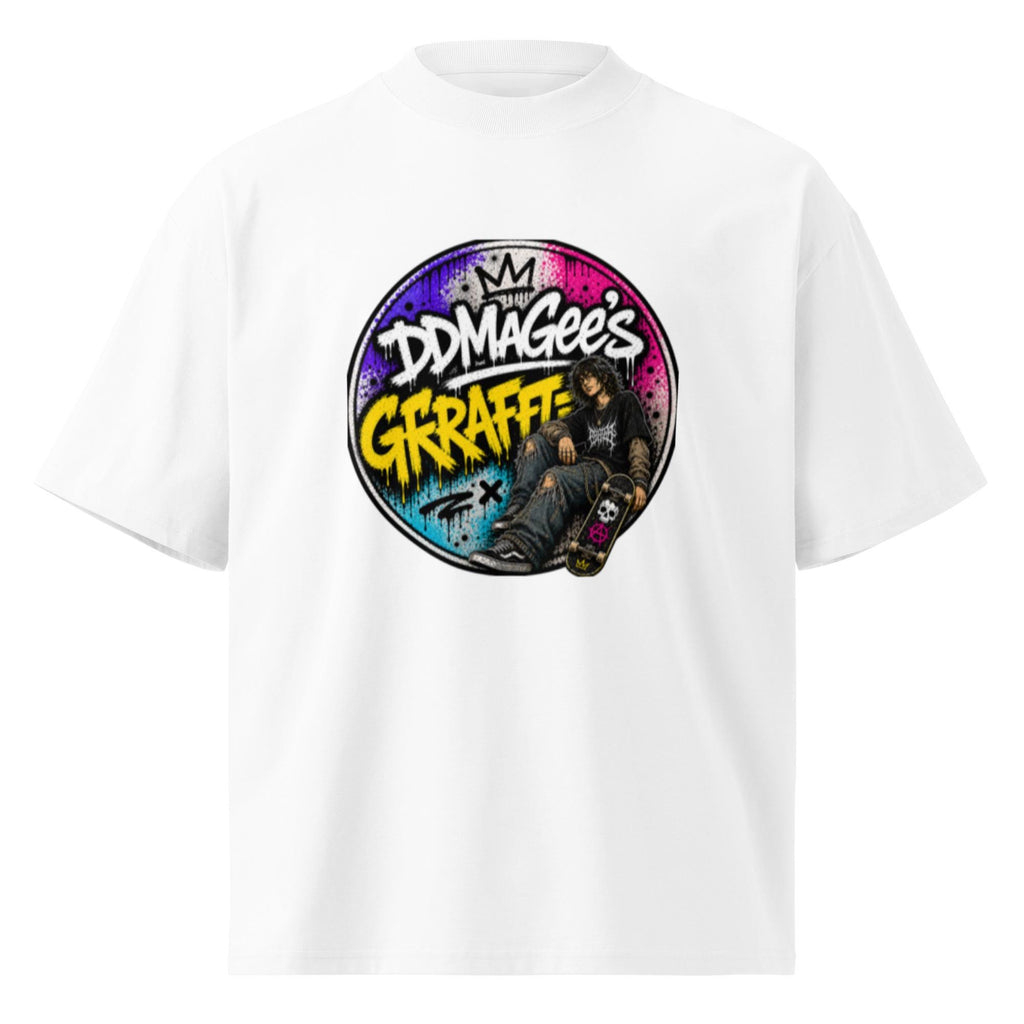 DDMaGee's Graffiti Unisex organic oversized high neck t-shirt