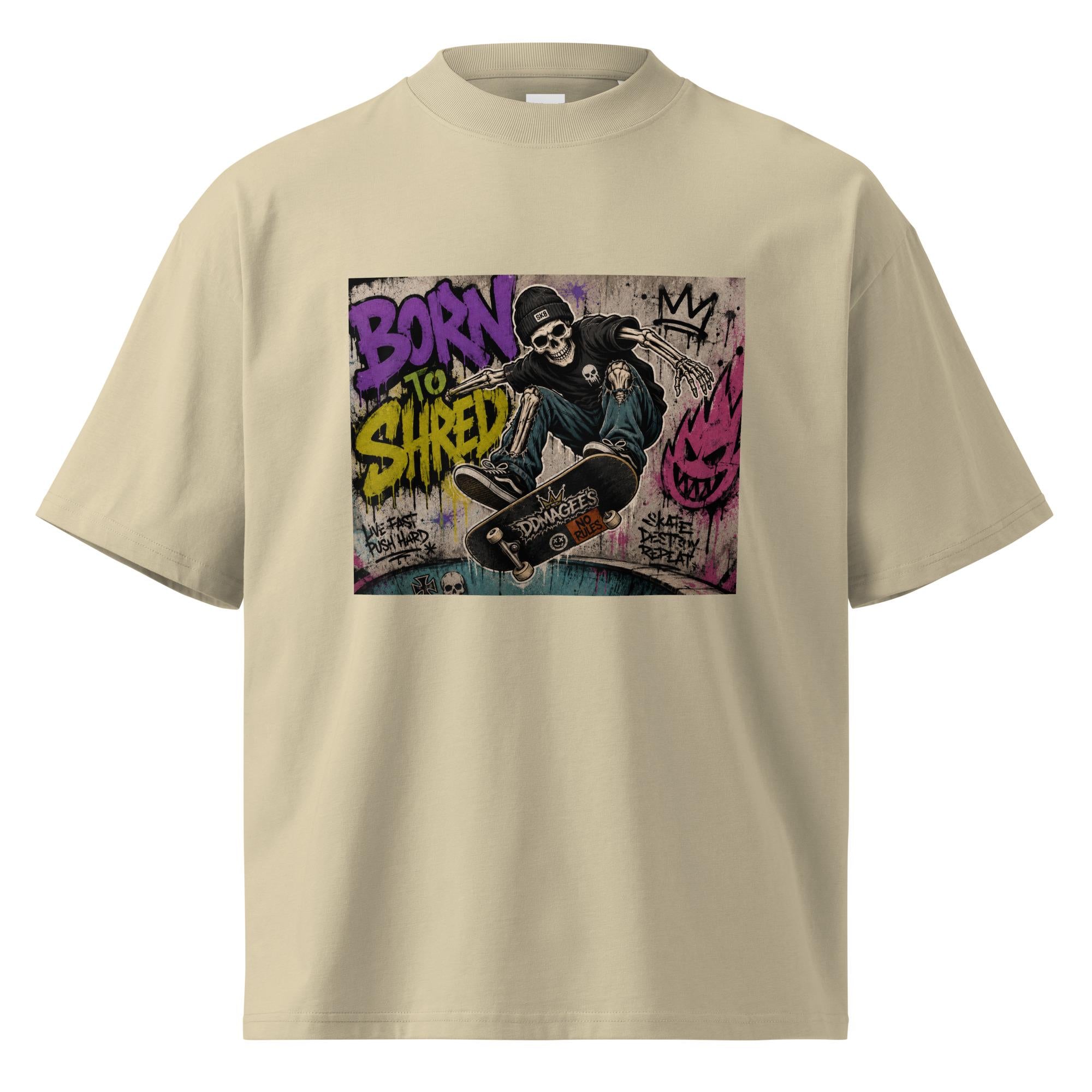 DDMaGee's Graffiti Unisex organic oversized high neck t-shirt