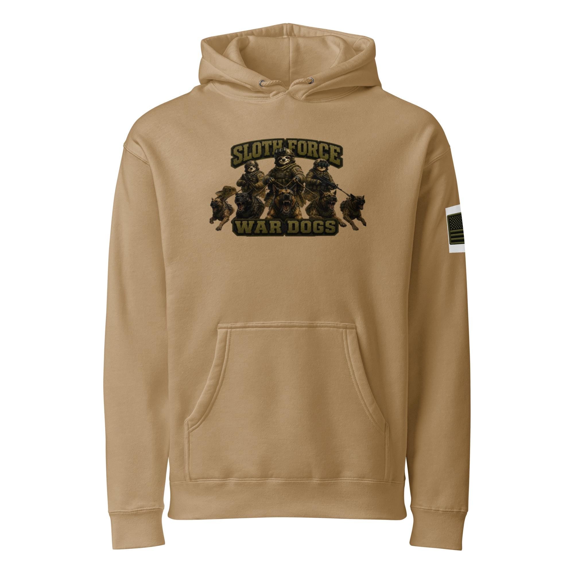 Sloth Force War Dogs Unisex Heavyweight Hooded Sweatshirt | Independent Trading Co. IND4000