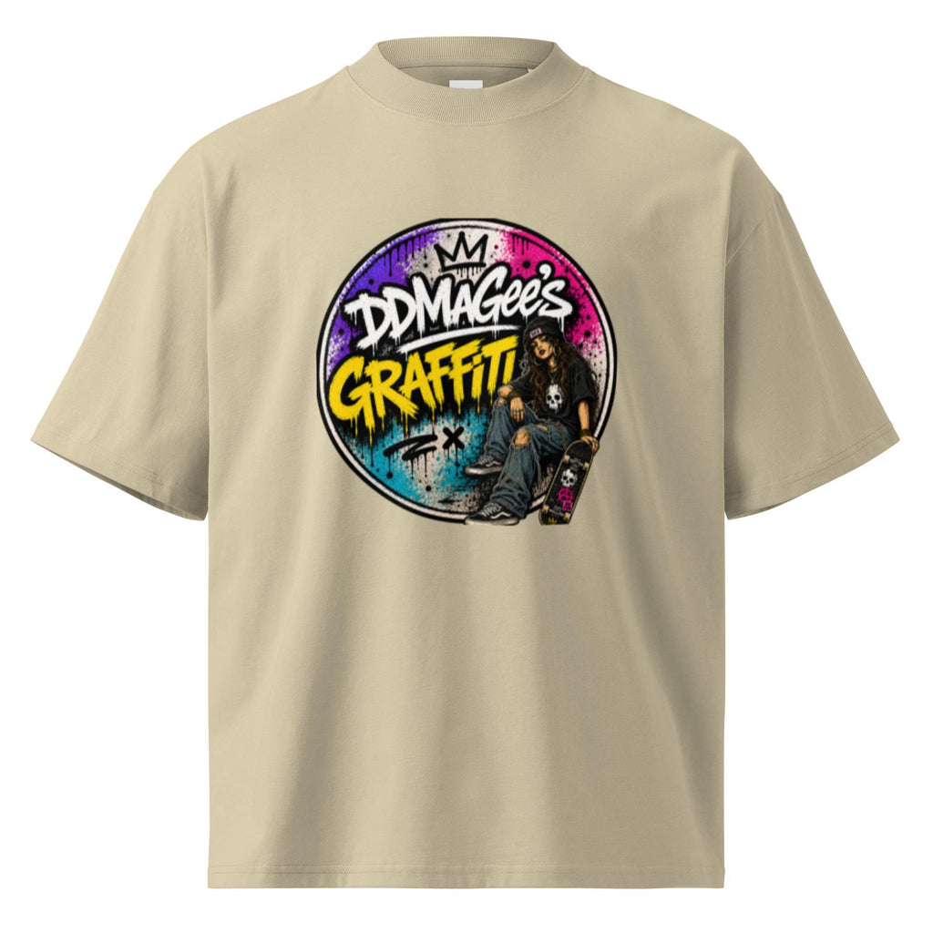 DDMaGee's Garffiti Unisex organic oversized high neck t-shirt
