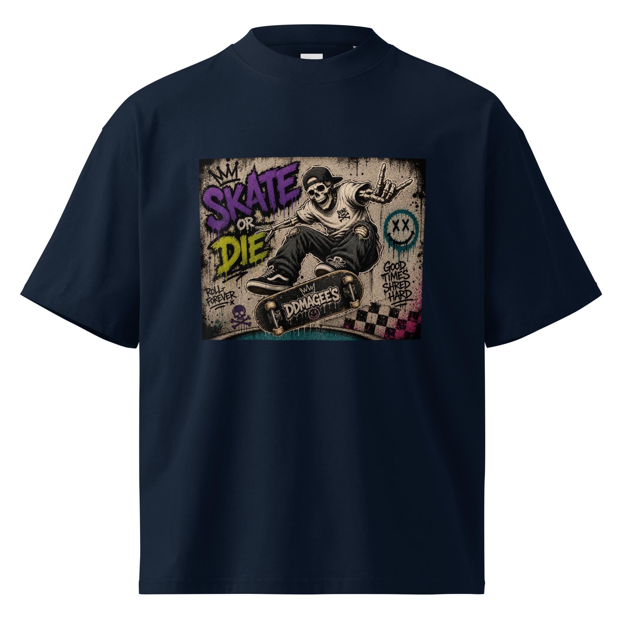 DDMaGee's Graffiti Unisex organic oversized high neck t-shirt