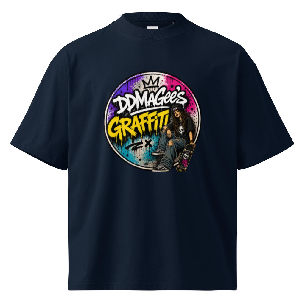 DDMaGee's Garffiti Unisex organic oversized high neck t-shirt