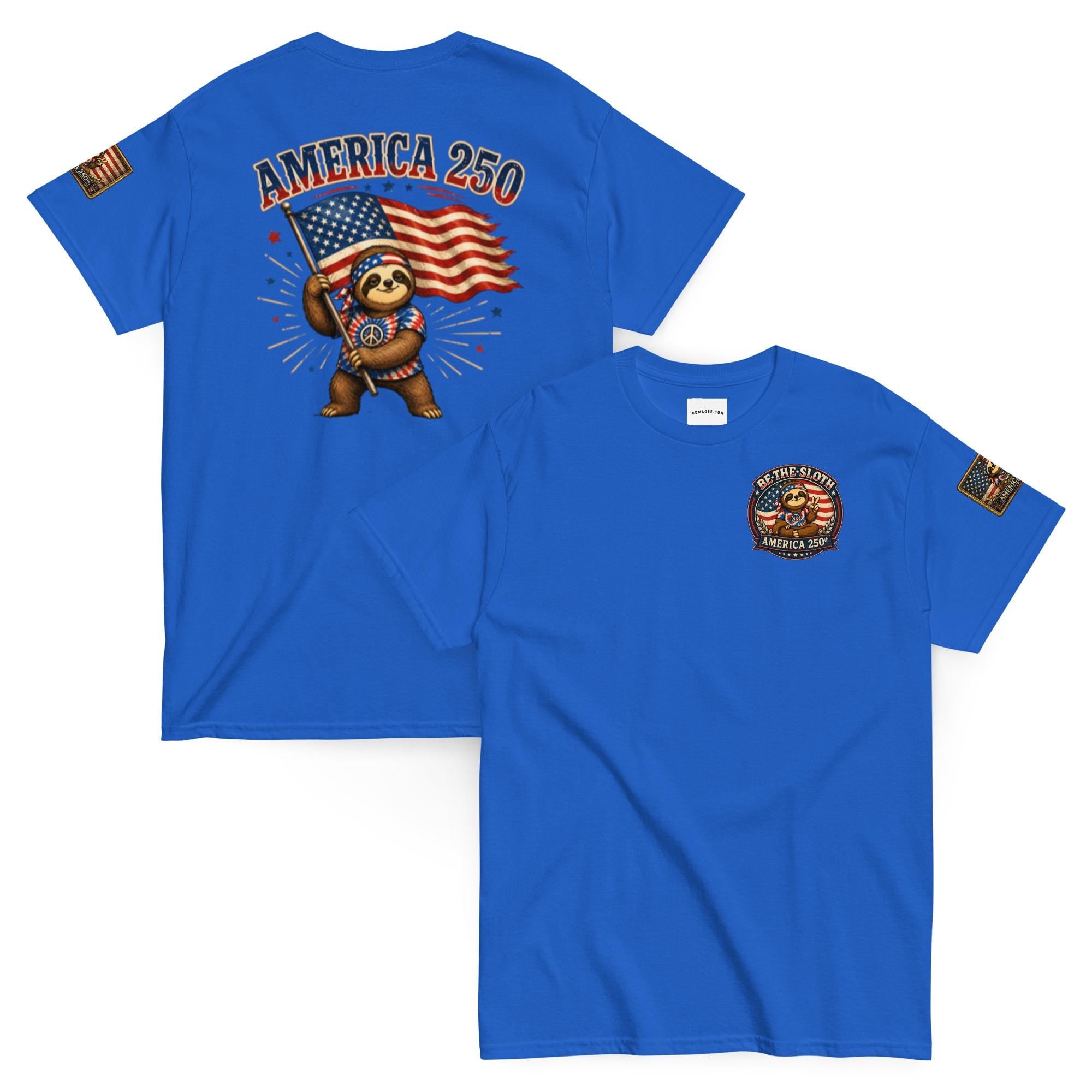Be The Sloth America's 250 Flag Unisex classic tee
