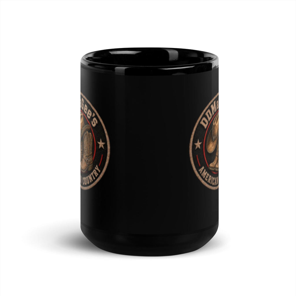 DDMagee's American Country Black Glossy Mug
