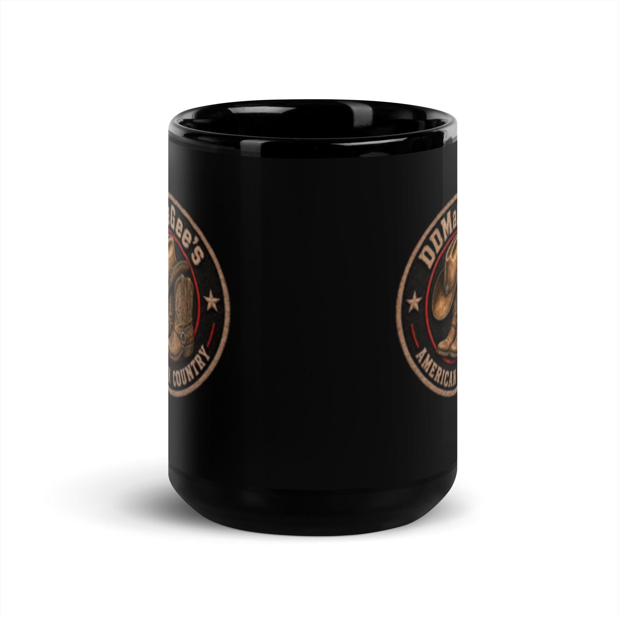 DDMagee's American Country Black Glossy Mug