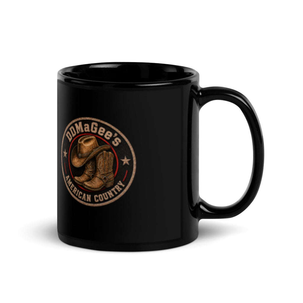 DDMagee's American Country Black Glossy Mug