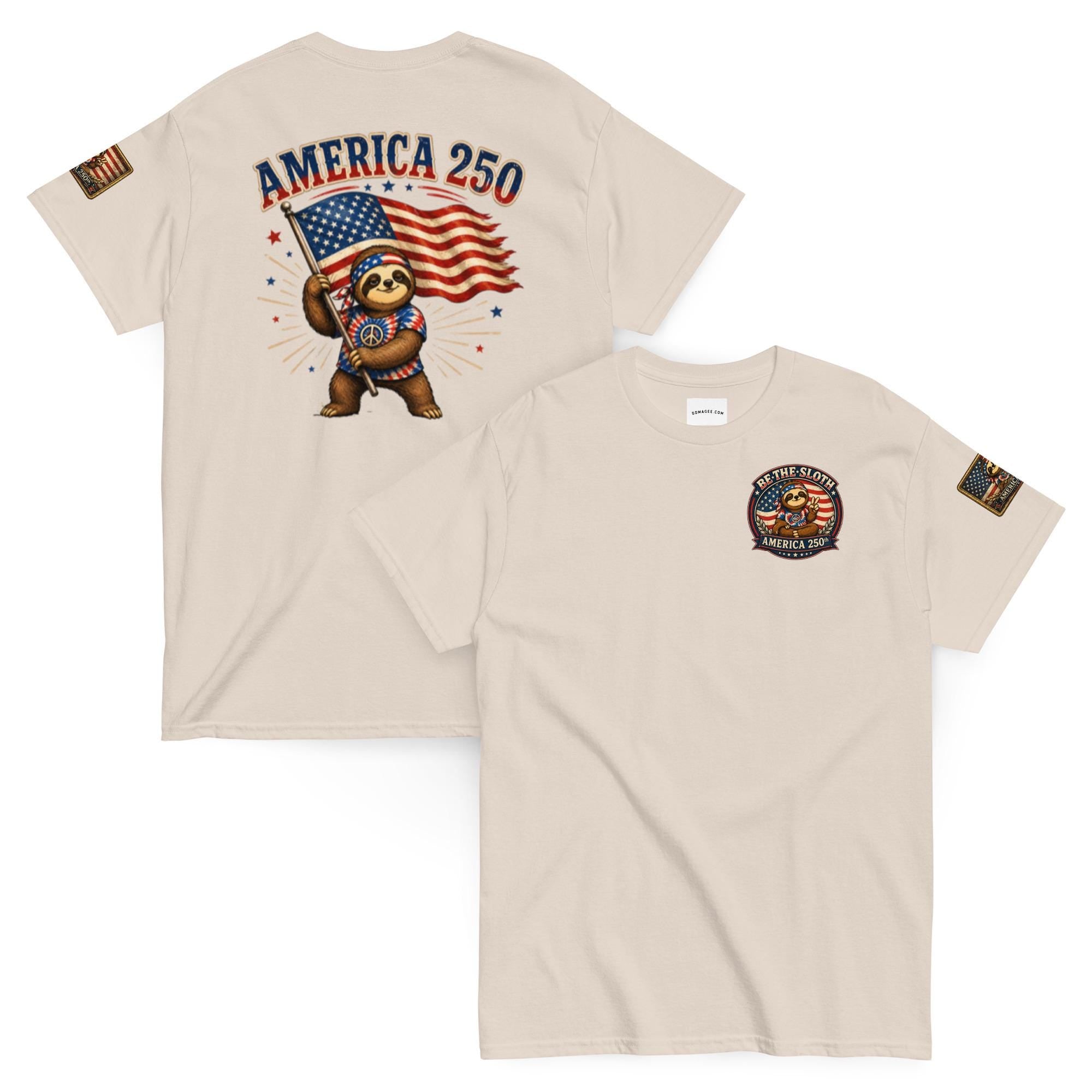 Be The Sloth America's 250 Flag Unisex classic tee
