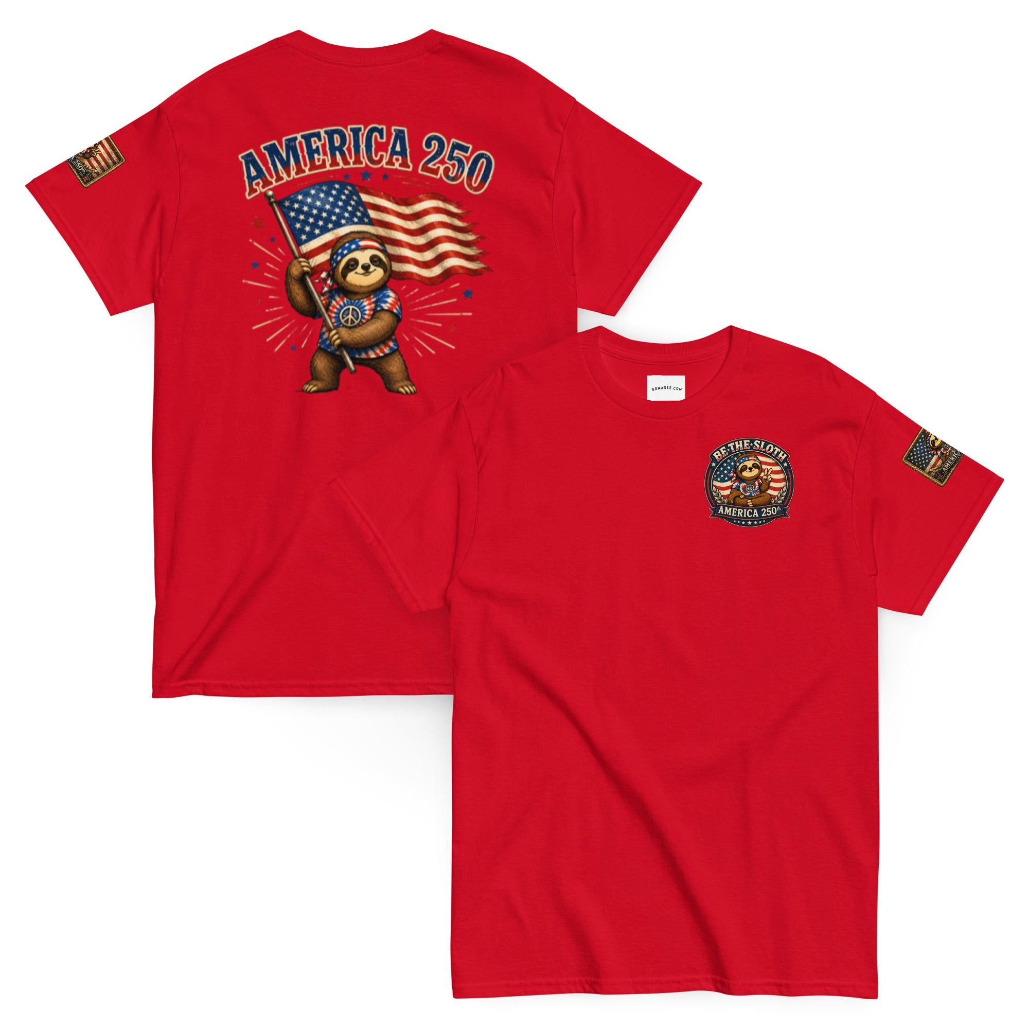 Be The Sloth America's 250 Flag Unisex classic tee