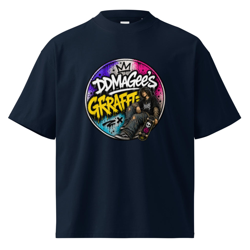 DDMaGee's Graffiti Unisex organic oversized high neck t-shirt