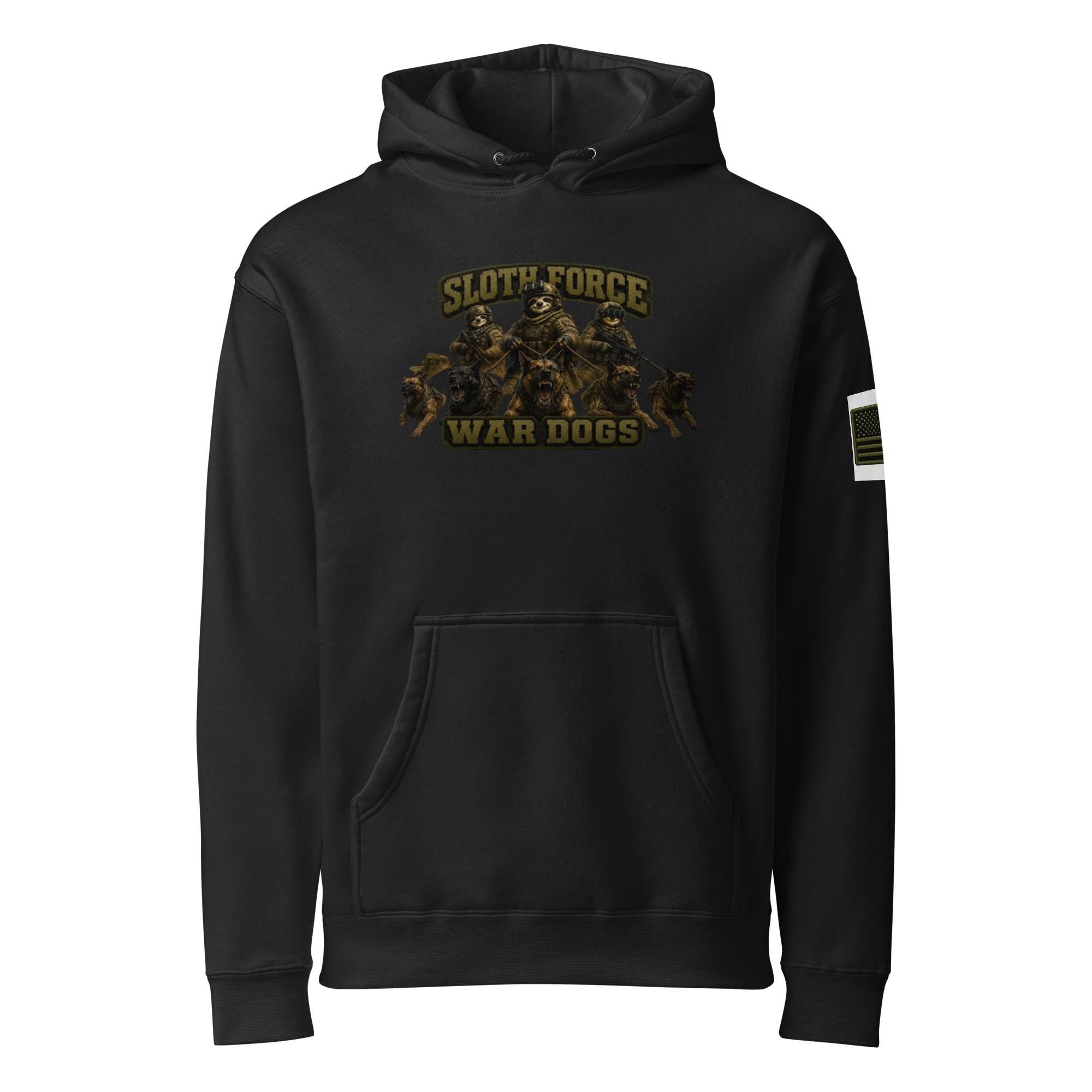 Sloth Force War Dogs Unisex Heavyweight Hooded Sweatshirt | Independent Trading Co. IND4000