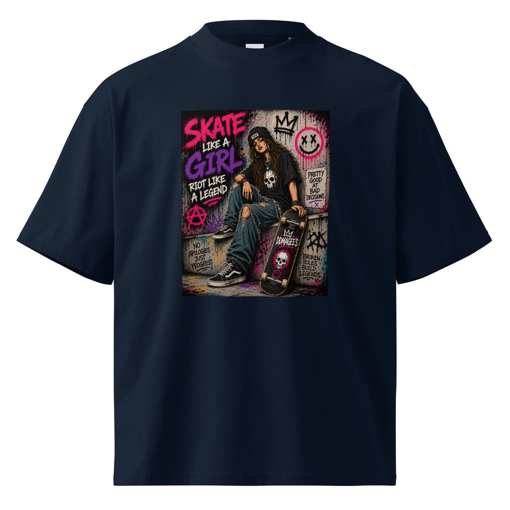 DDMaGee's Graffiti Unisex organic oversized high neck t-shirt