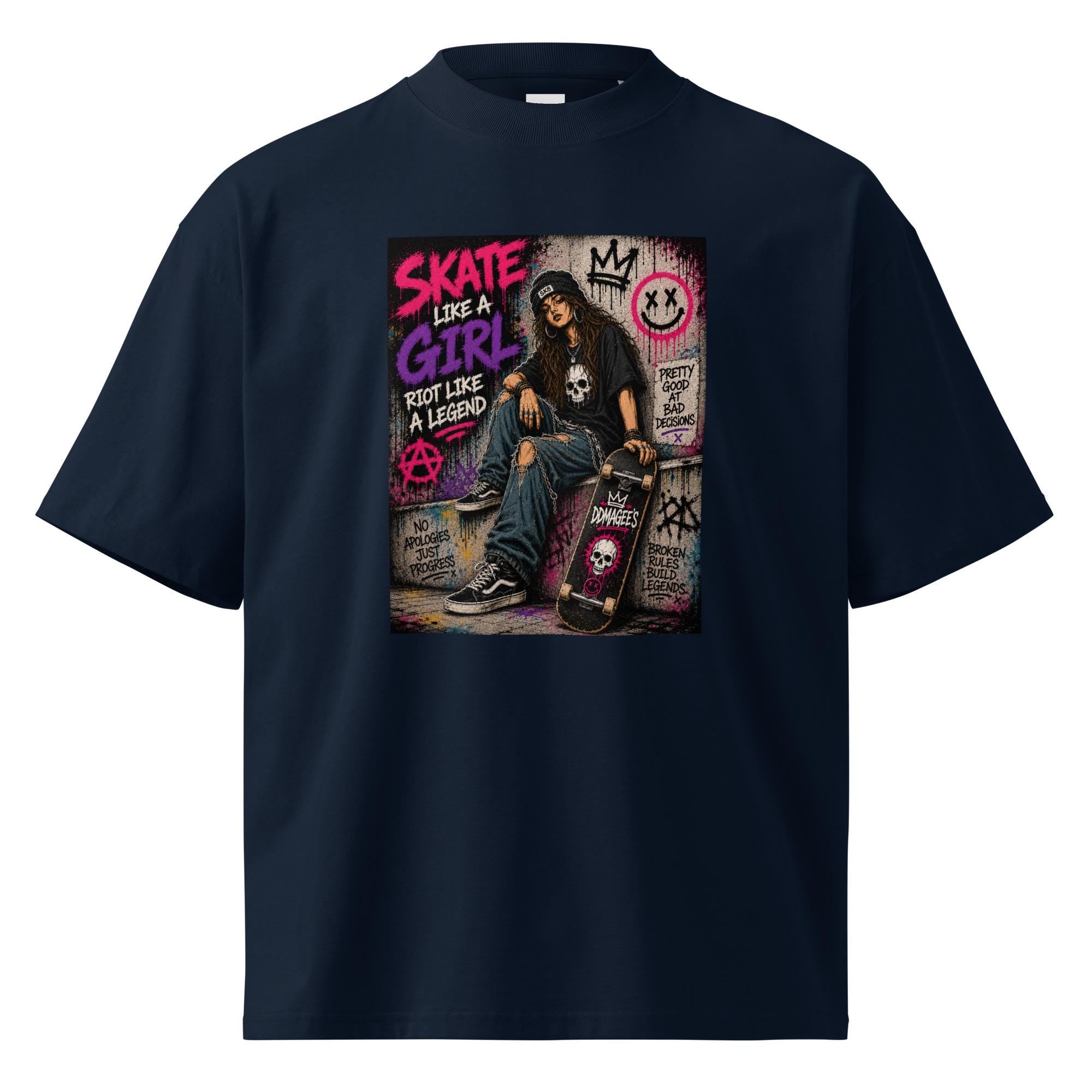 DDMaGee's Graffiti Unisex organic oversized high neck t-shirt