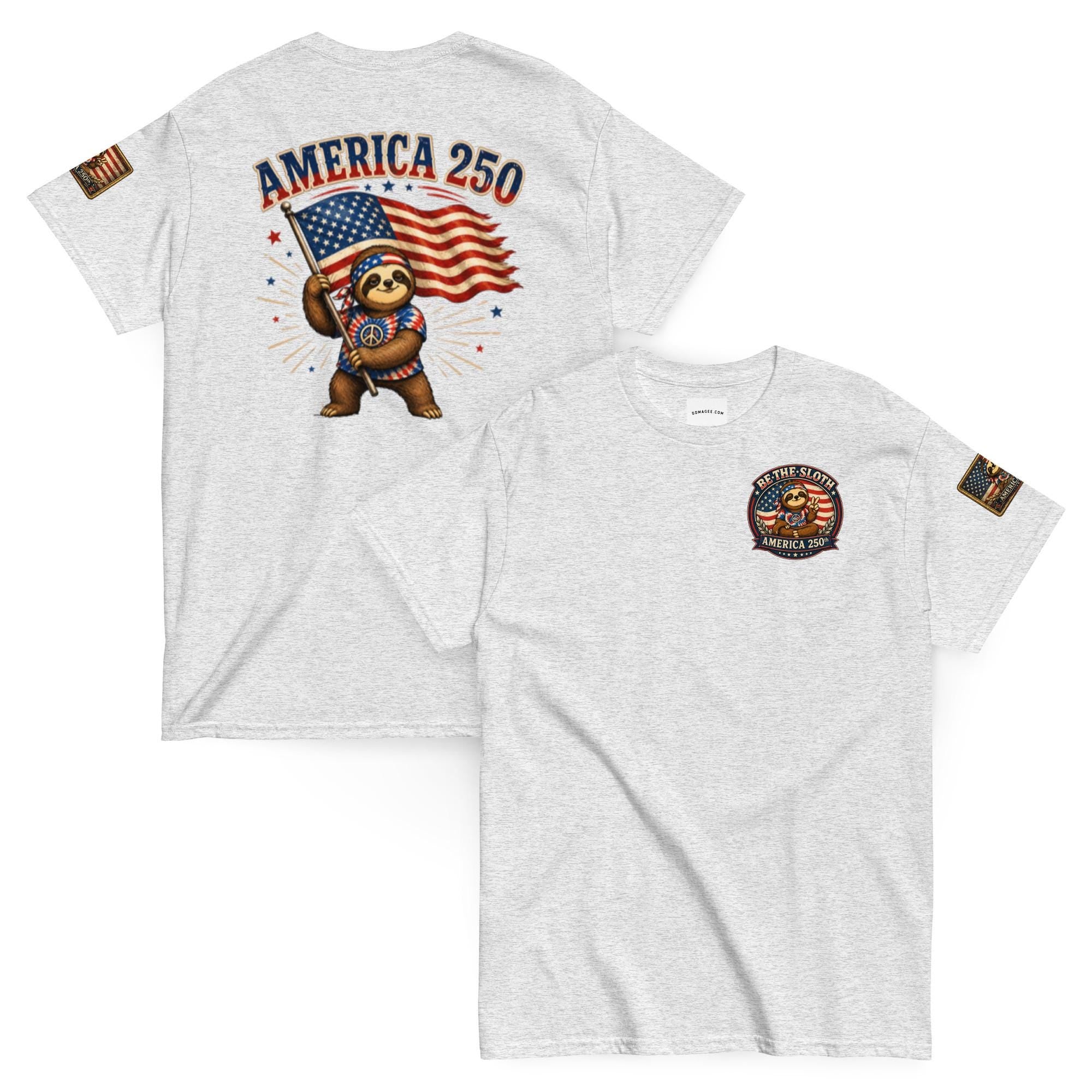Be The Sloth America's 250 Flag Unisex classic tee