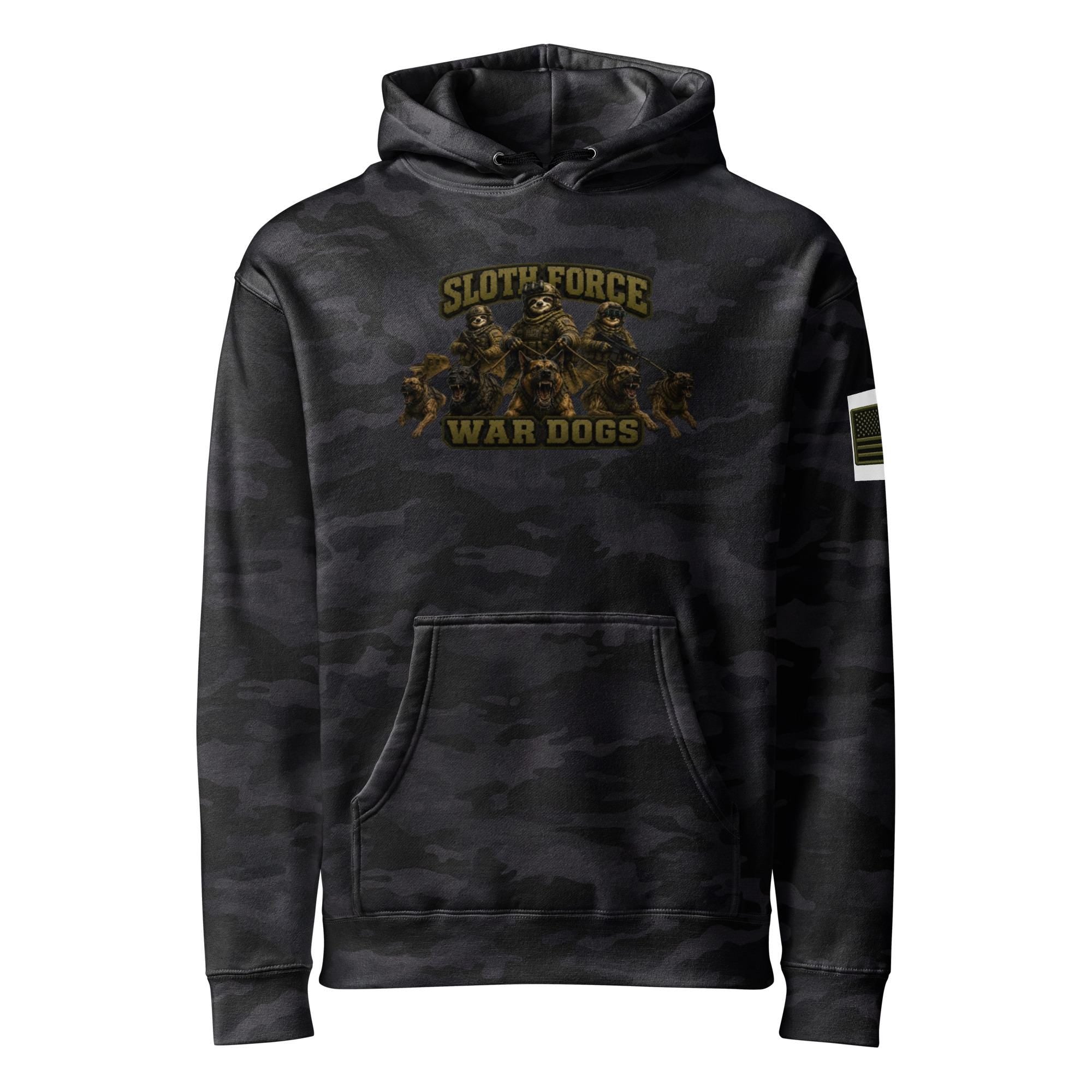 Sloth Force War Dogs Unisex Heavyweight Hooded Sweatshirt | Independent Trading Co. IND4000