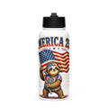 Sloth America 250 Stainless steel water bottle with a straw lid