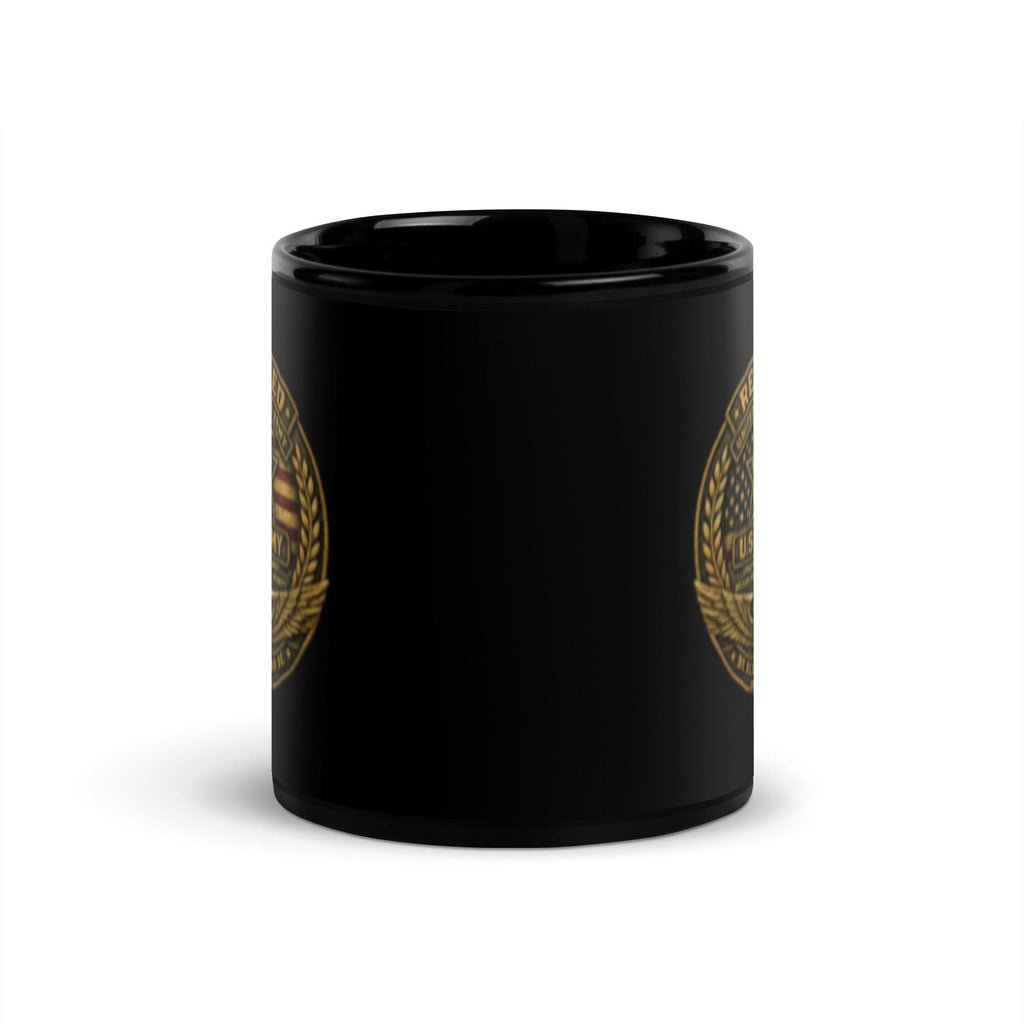 DDMagee's Retired Army Black Glossy Mug