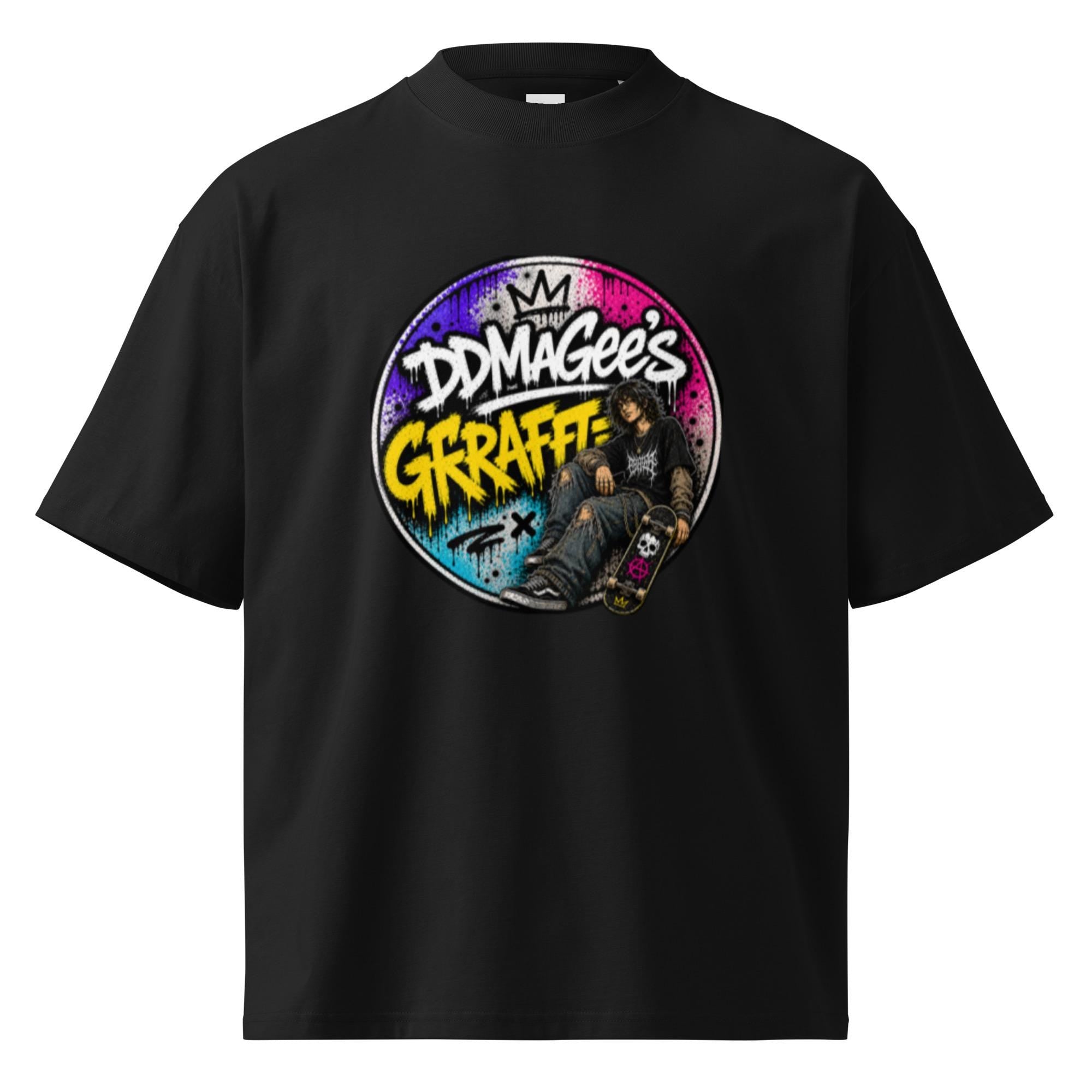 DDMaGee's Graffiti Unisex organic oversized high neck t-shirt