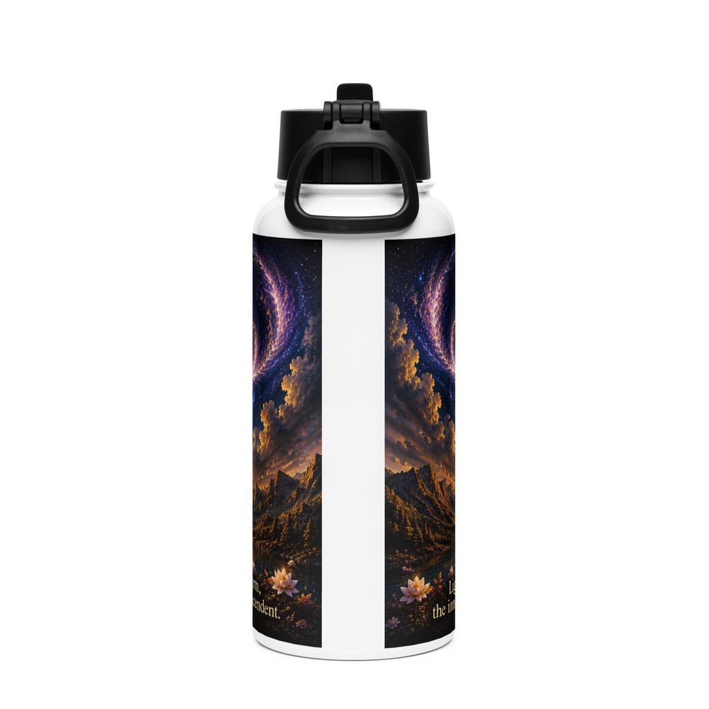Spiritual Manifestation Stainless steel water bottle with a straw lid
