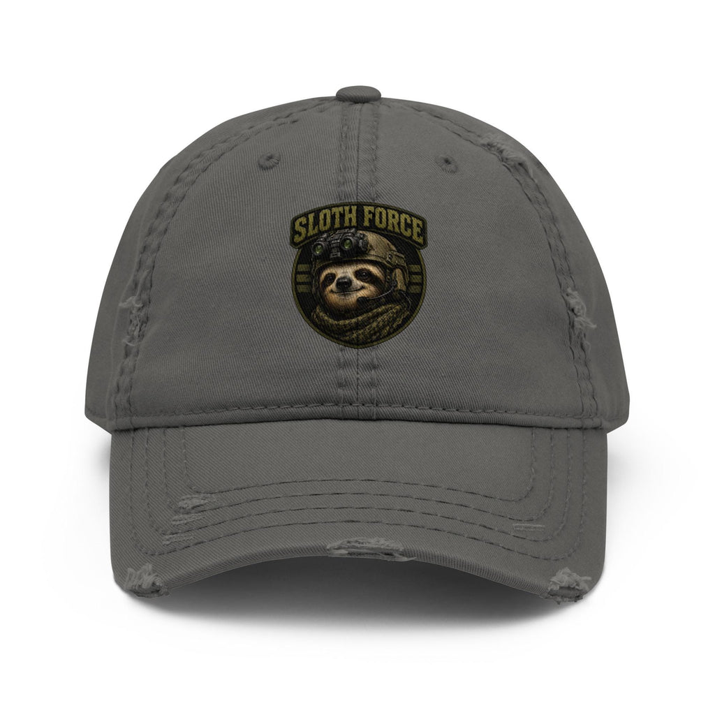 Sloth Force Distressed Dad Hat