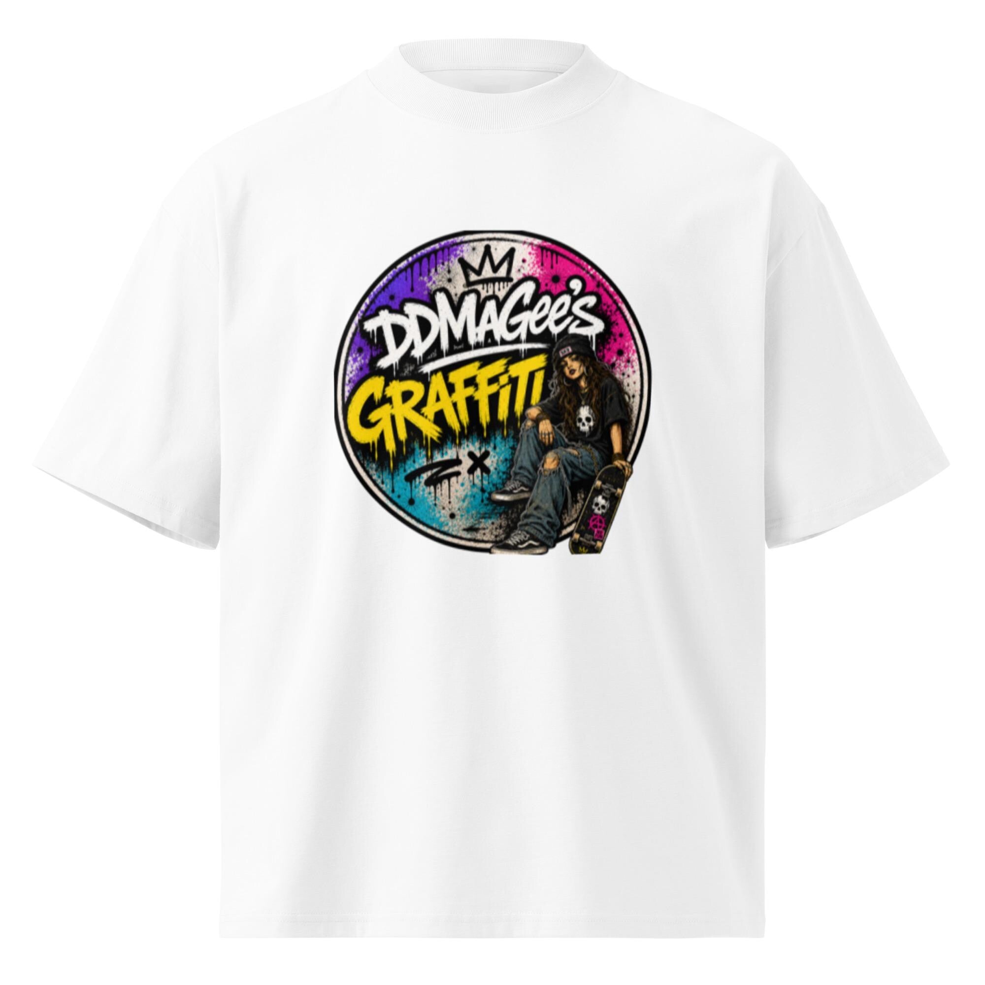DDMaGee's Garffiti Unisex organic oversized high neck t-shirt