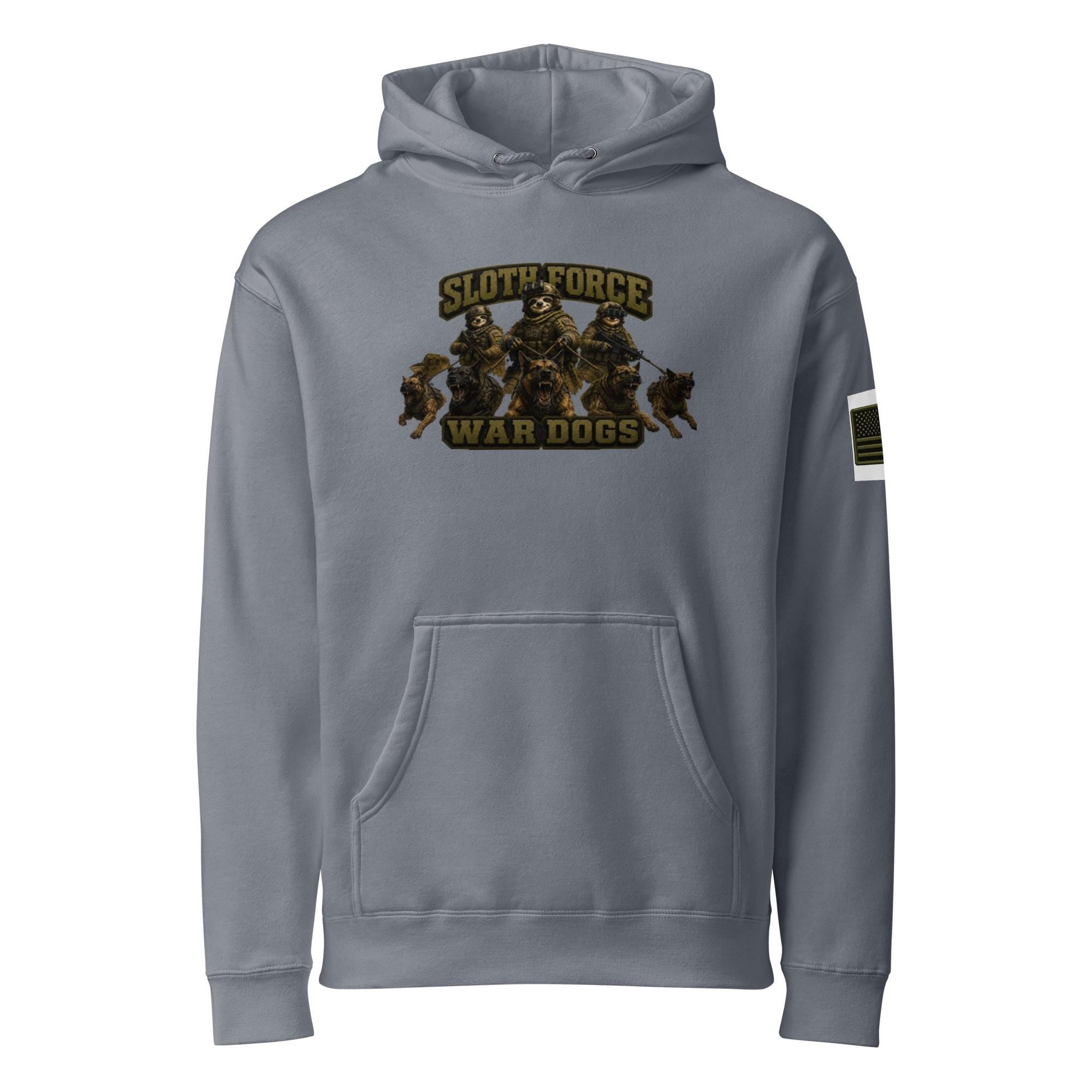 Sloth Force War Dogs Unisex Heavyweight Hooded Sweatshirt | Independent Trading Co. IND4000