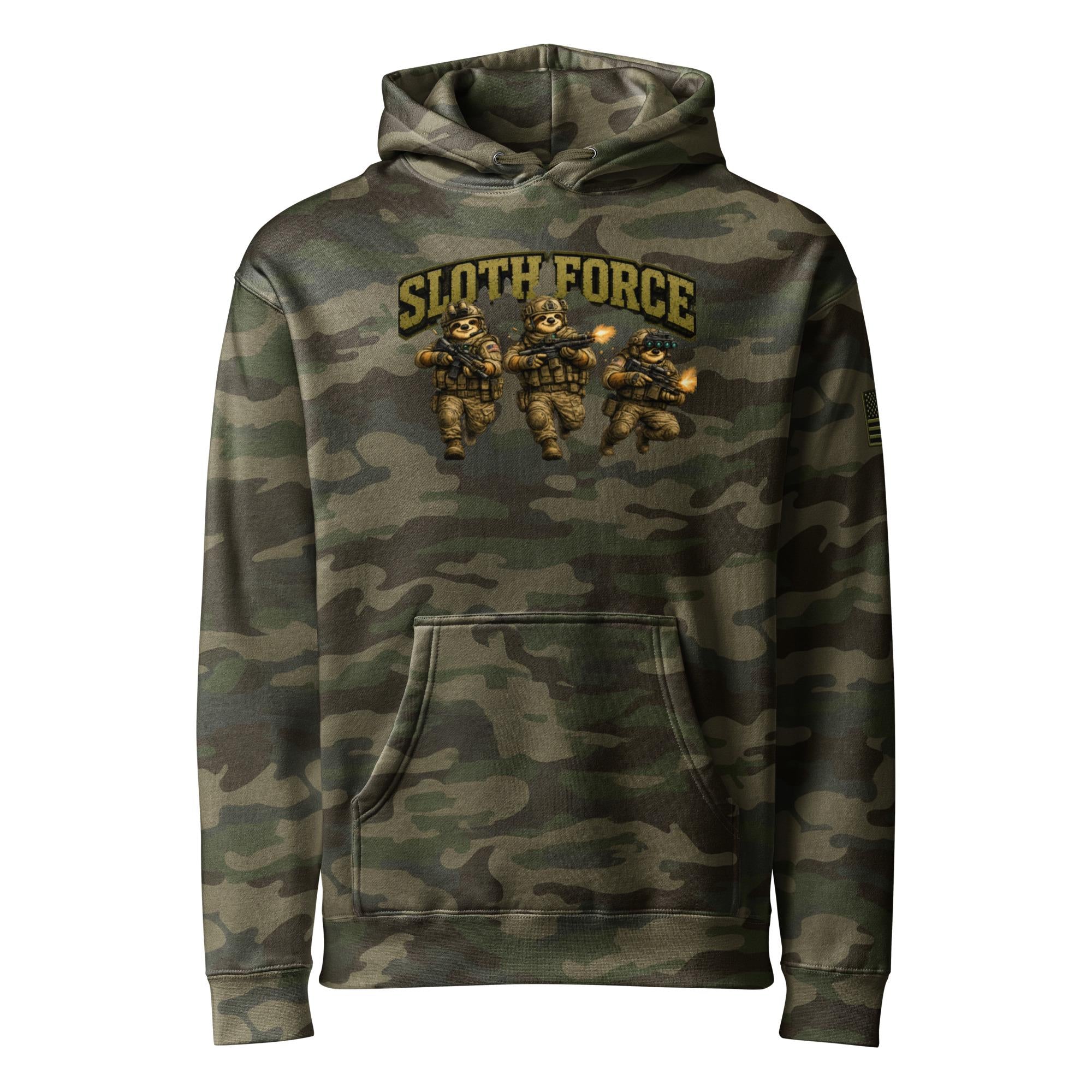 Sloth Force 2 Unisex Heavyweight Hooded Sweatshirt | Independent Trading Co. IND4000