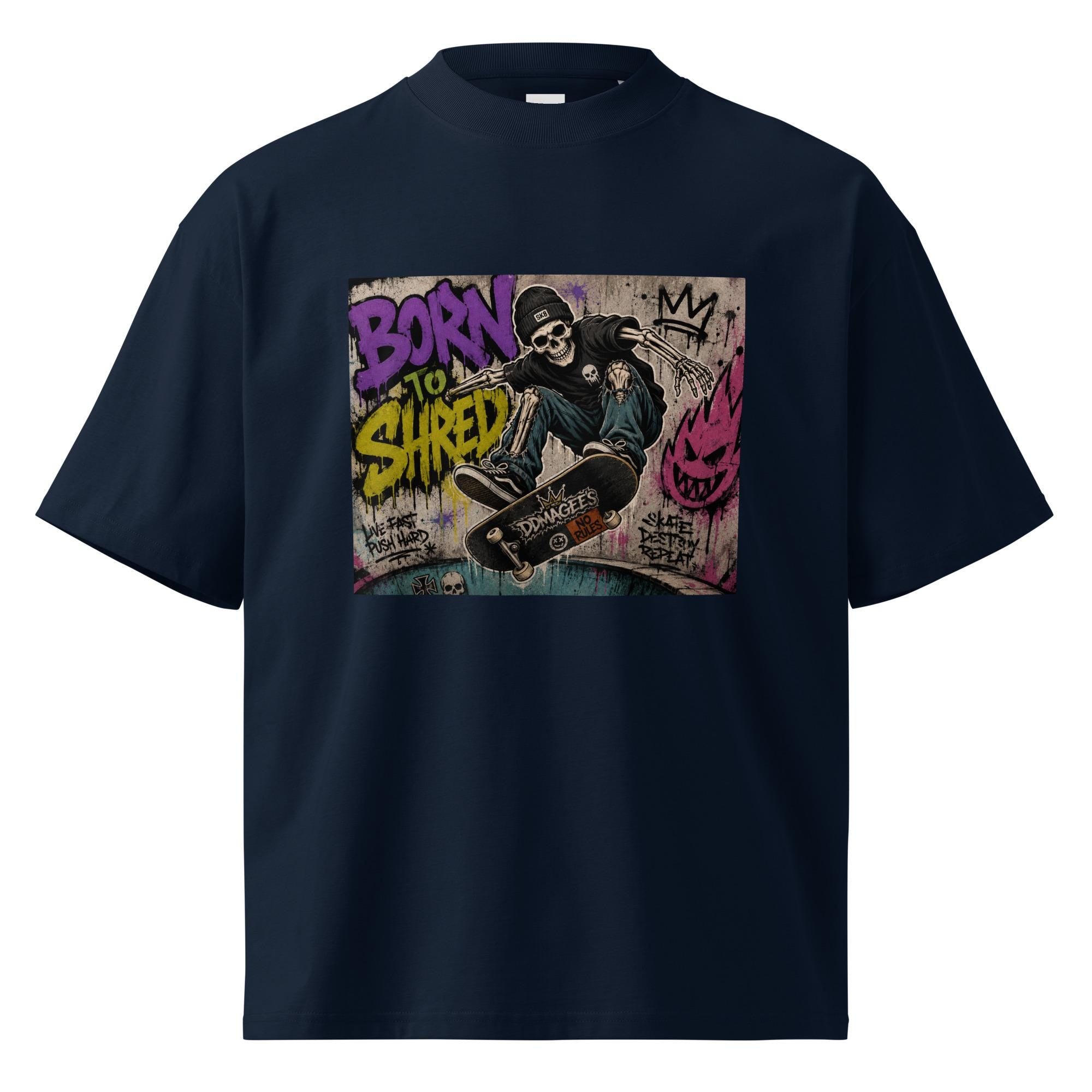 DDMaGee's Graffiti Unisex organic oversized high neck t-shirt