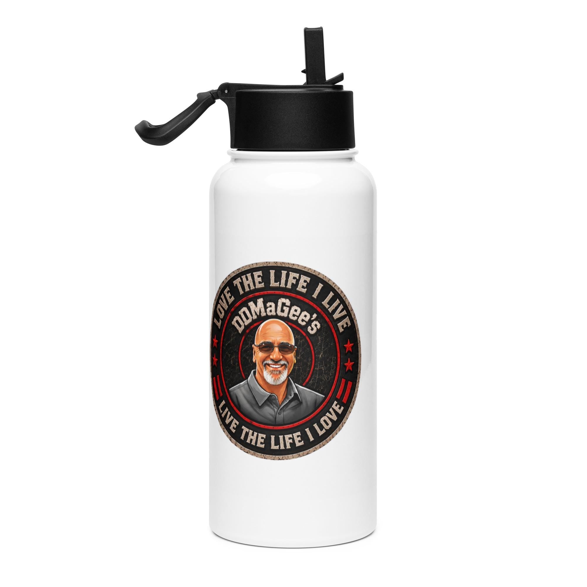DDMaGee's Stainless steel water bottle with a straw lid