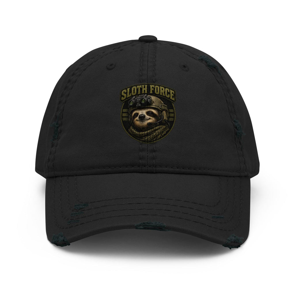 Sloth Force Distressed Dad Hat