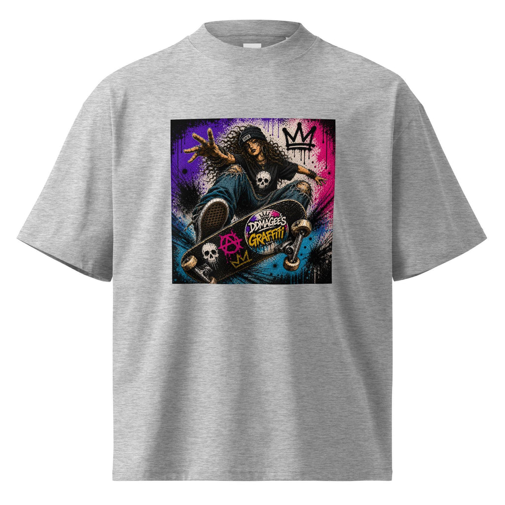 DDMaGee's Graffiti Unisex organic oversized high neck t-shirt