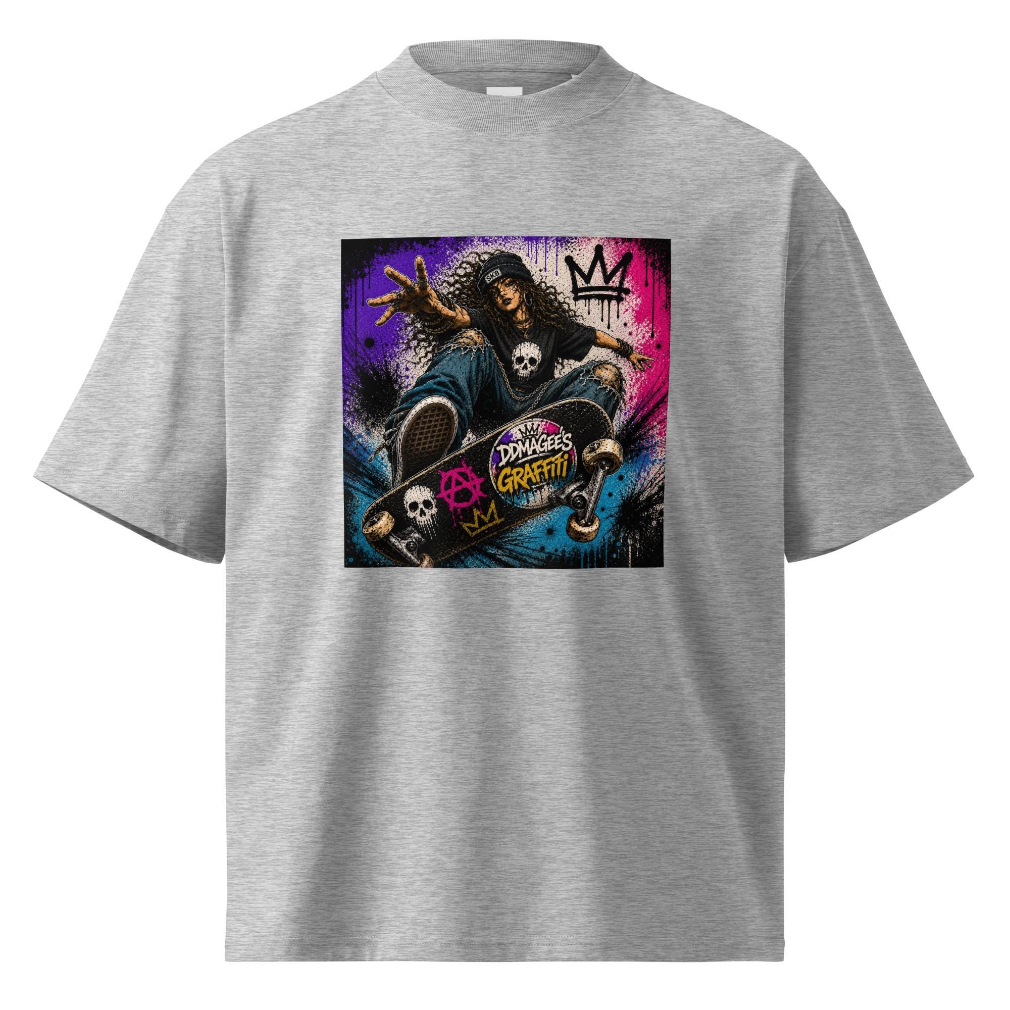 DDMaGee's Graffiti Unisex organic oversized high neck t-shirt