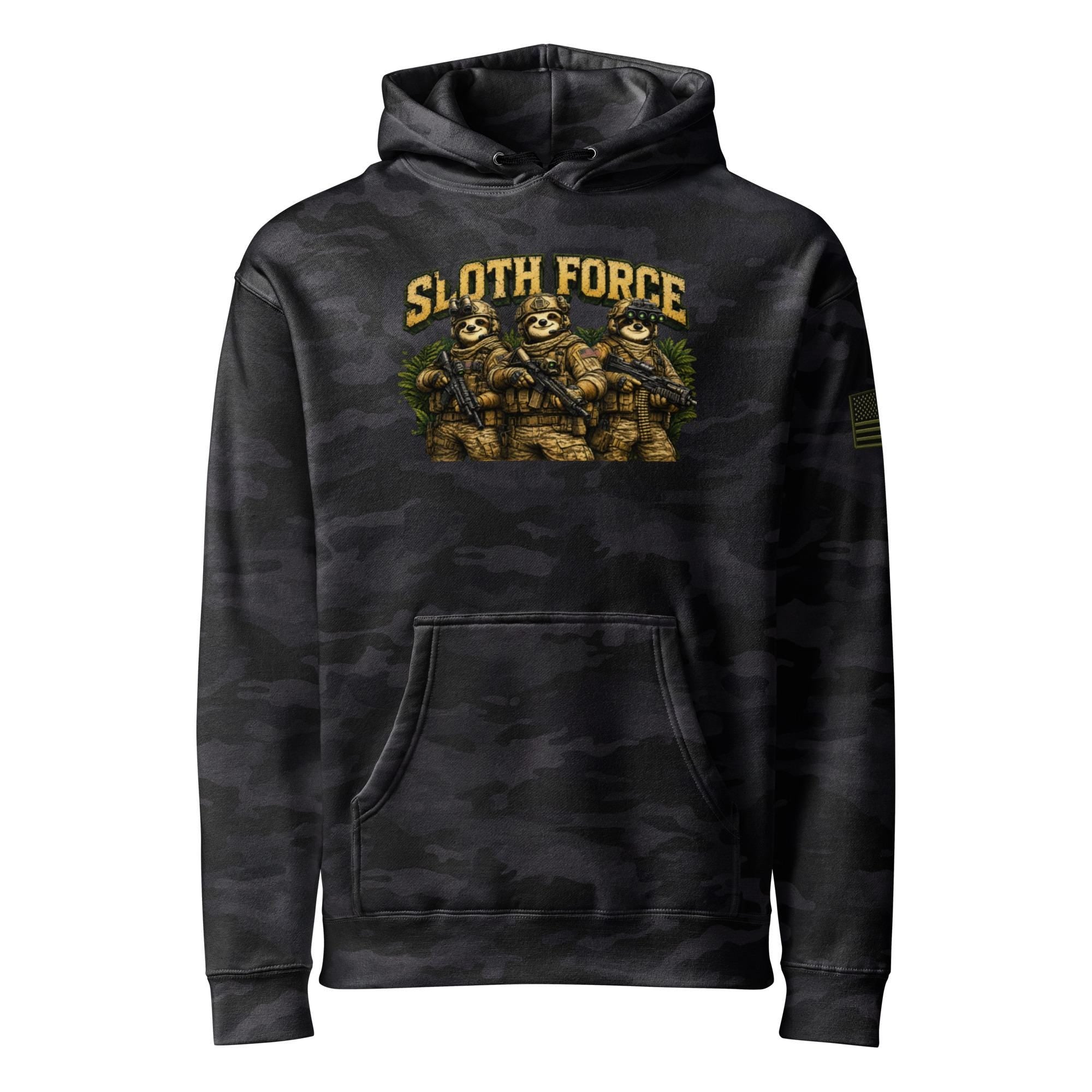 Sloth Force Unisex Heavyweight Hooded Sweatshirt | Independent Trading Co. IND4000