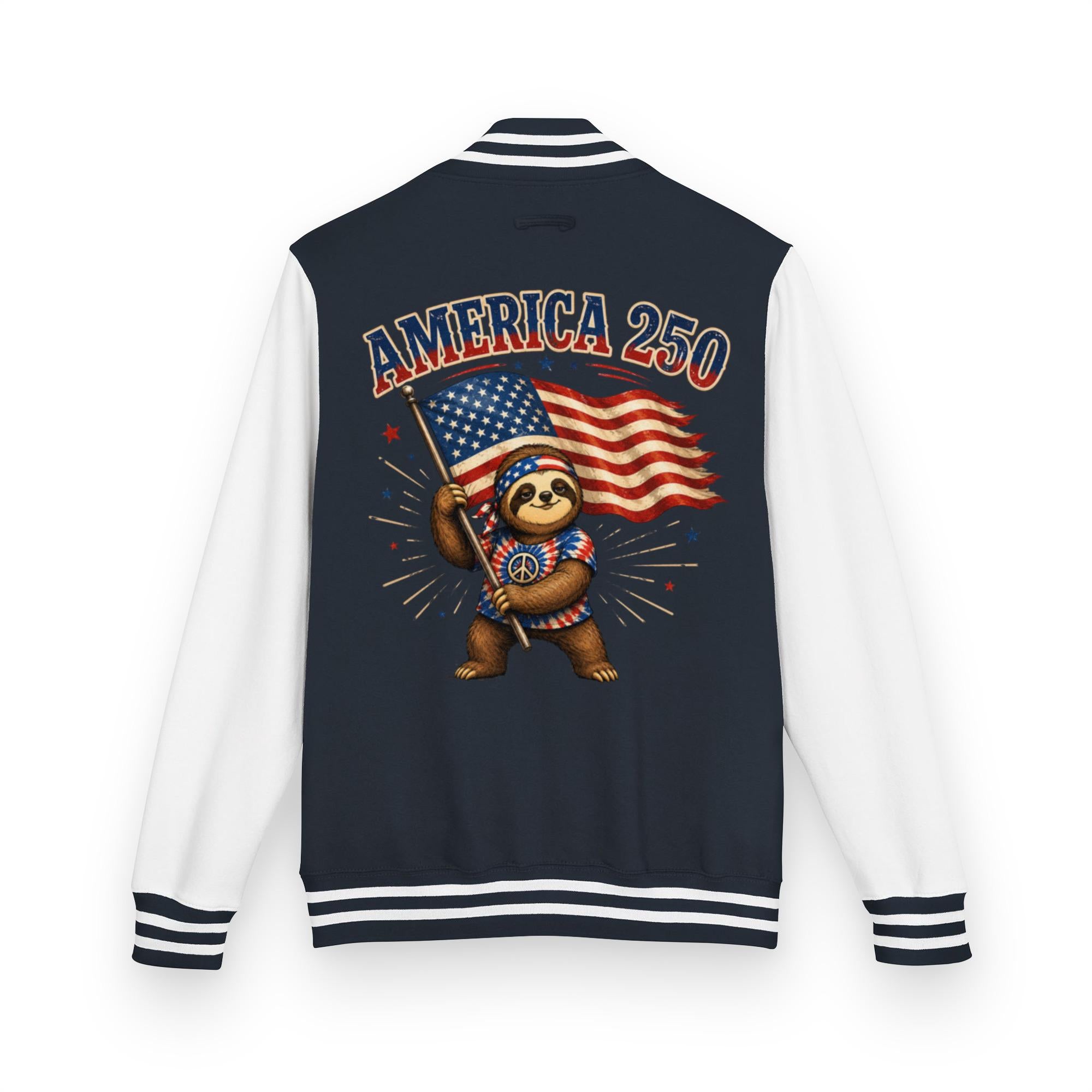 Be The Sloth America 250 Heavyweight letterman jacket