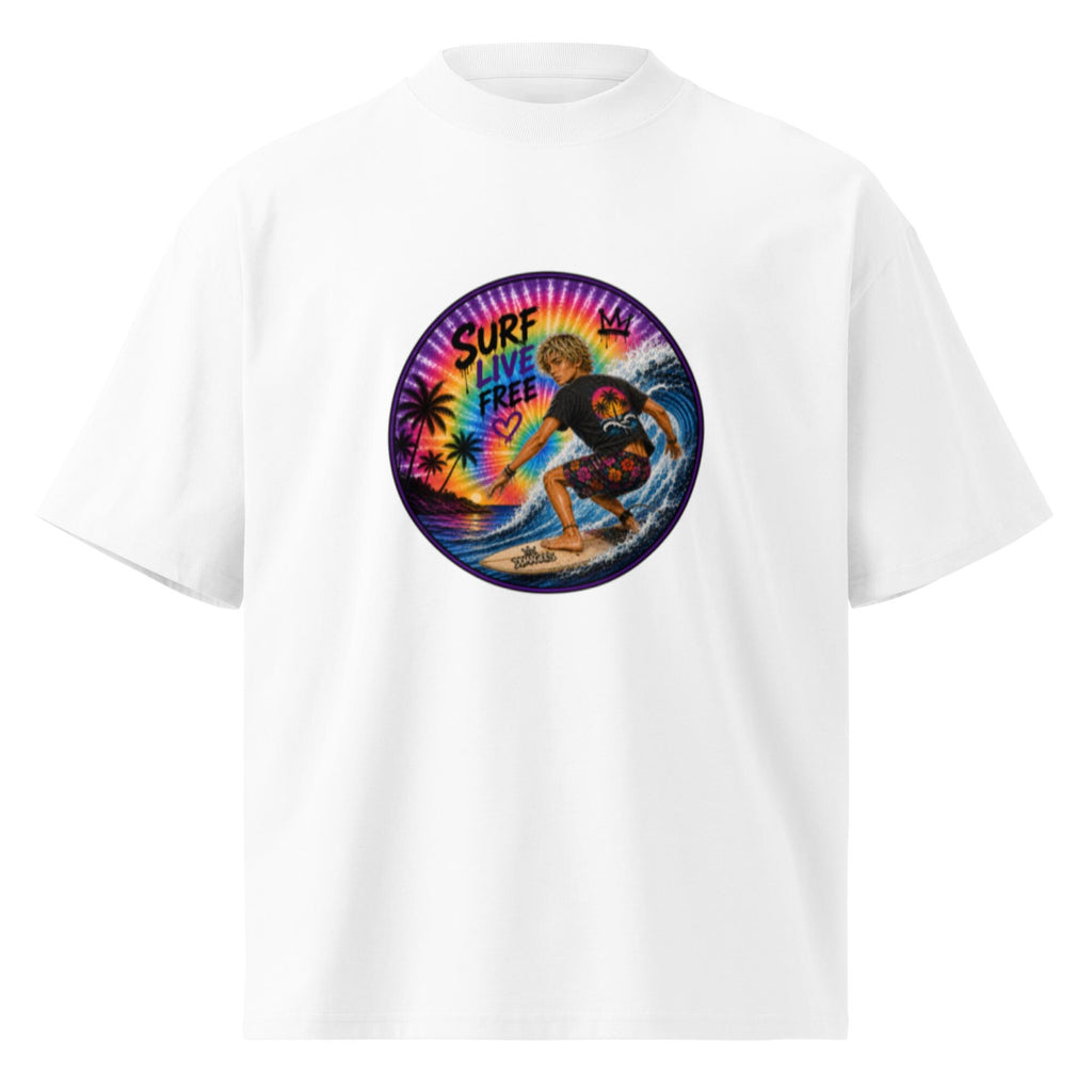 DDMaGee's Surfer Dude Unisex organic oversized high neck t-shirt