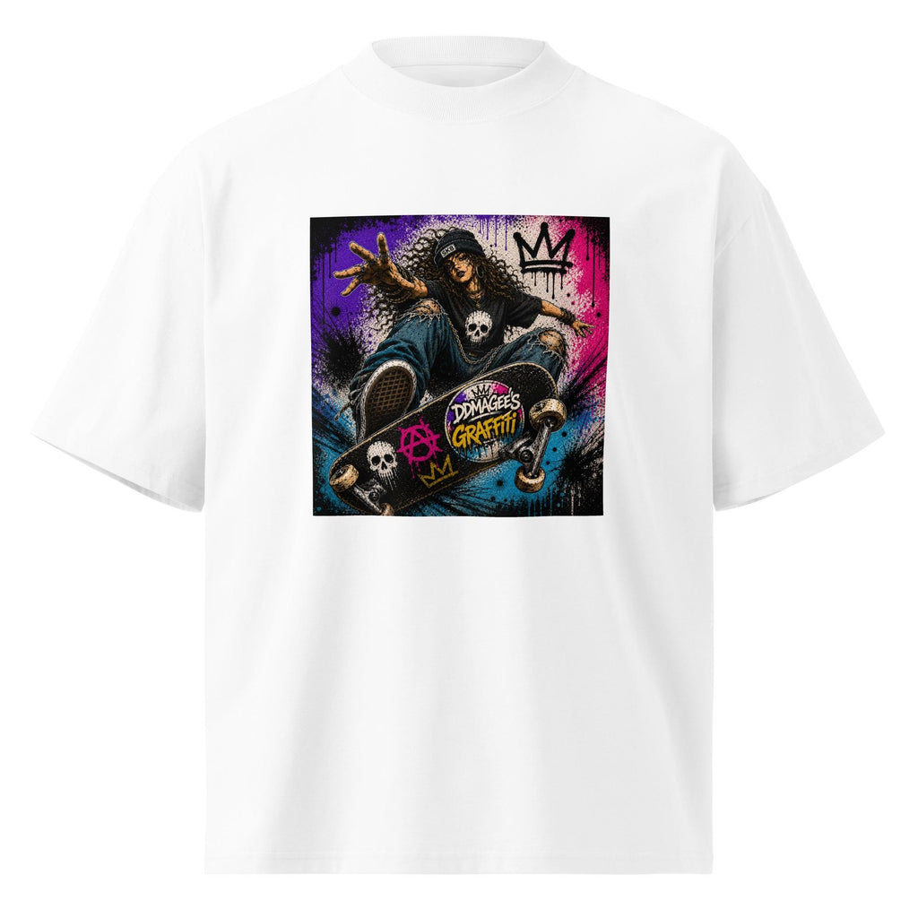 DDMaGee's Graffiti Unisex organic oversized high neck t-shirt